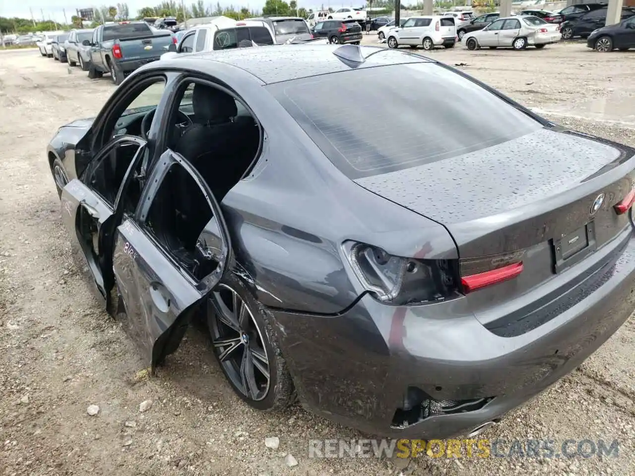 3 Photograph of a damaged car 3MW5R1J01M8B92389 BMW 3 SERIES 2021