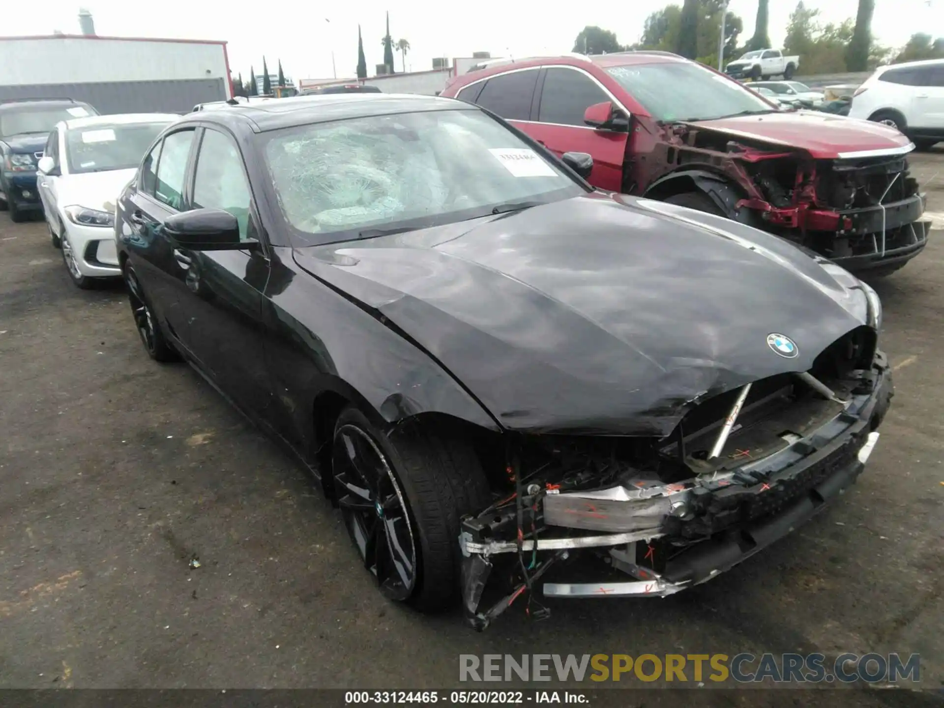 1 Photograph of a damaged car 3MW5R1J01M8C19686 BMW 3 SERIES 2021