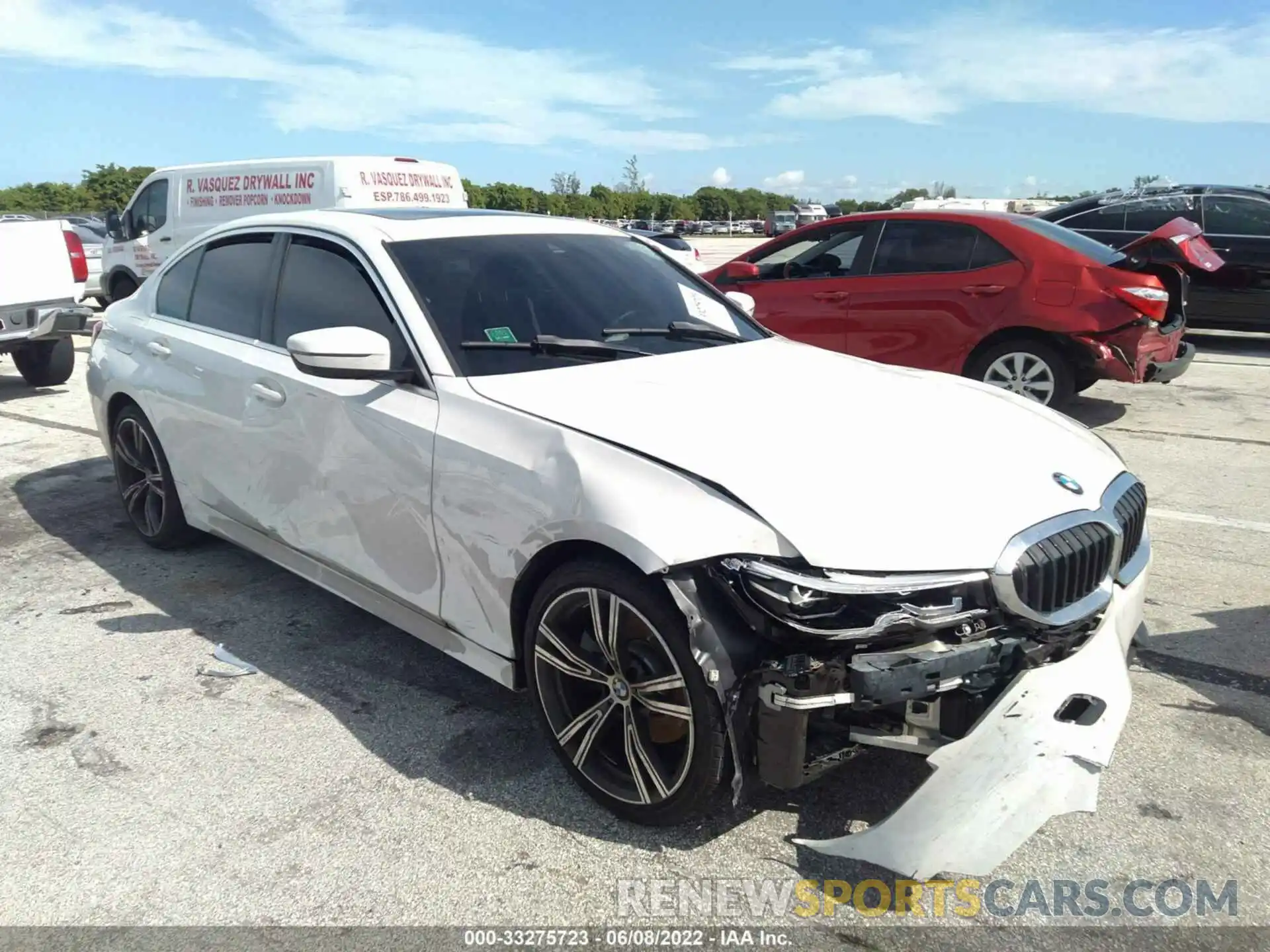 1 Photograph of a damaged car 3MW5R1J02M8B47932 BMW 3 SERIES 2021