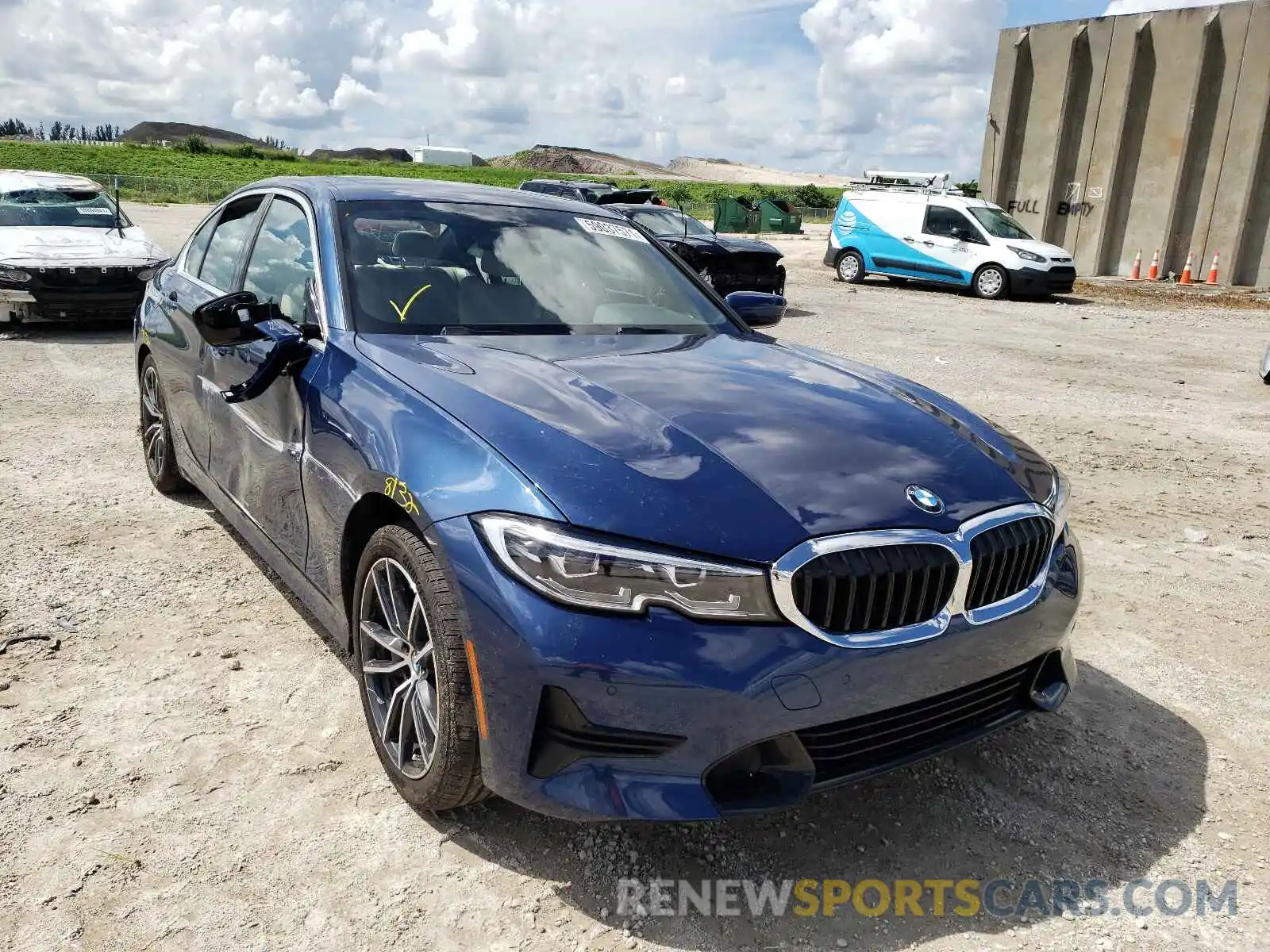 1 Photograph of a damaged car 3MW5R1J03M8B50614 BMW 3 SERIES 2021