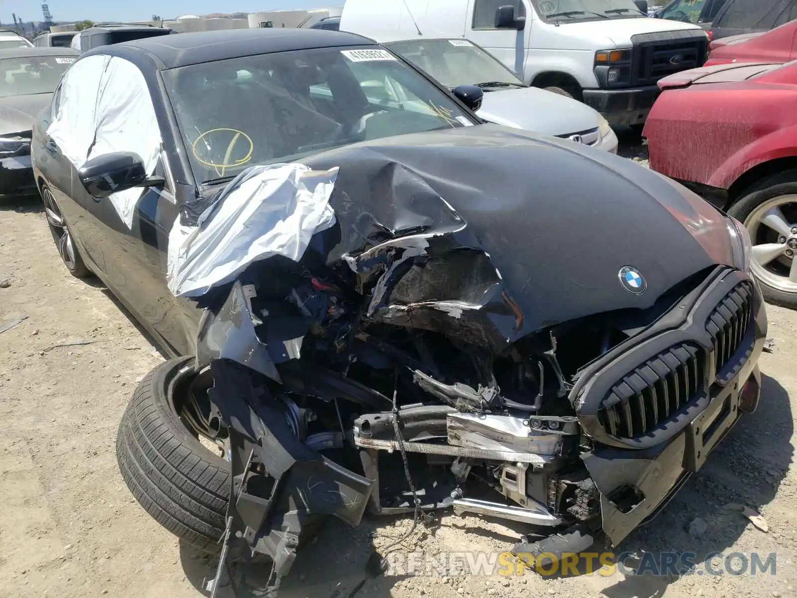 1 Photograph of a damaged car 3MW5R1J03M8B51813 BMW 3 SERIES 2021