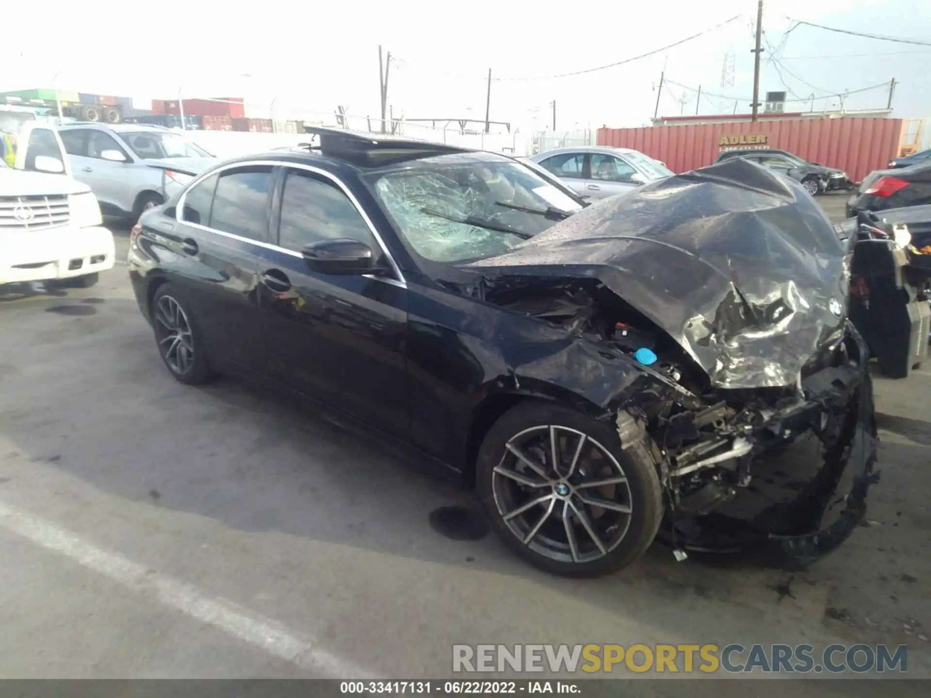 1 Photograph of a damaged car 3MW5R1J03M8B54579 BMW 3 SERIES 2021