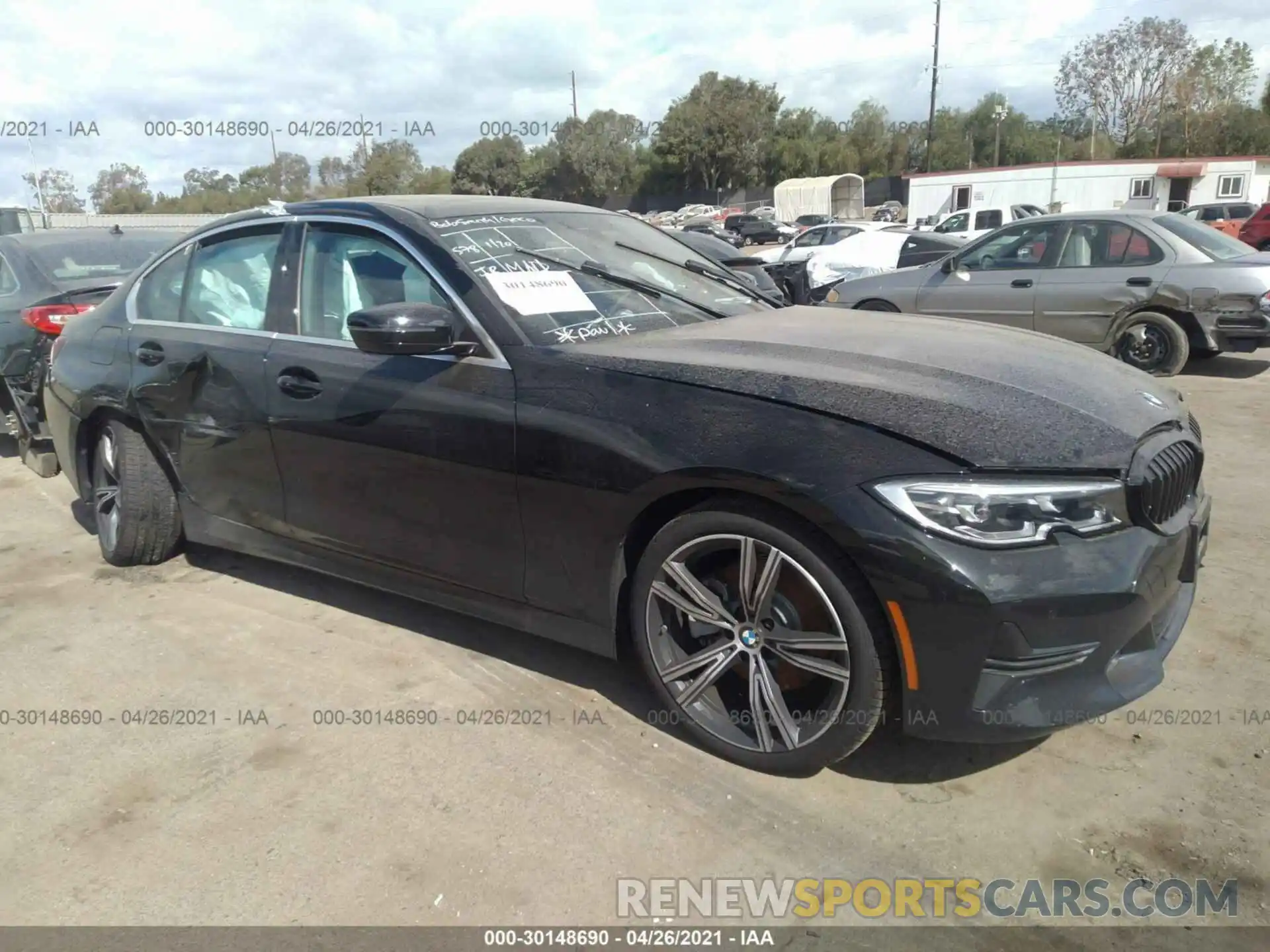 1 Photograph of a damaged car 3MW5R1J03M8B59524 BMW 3 SERIES 2021