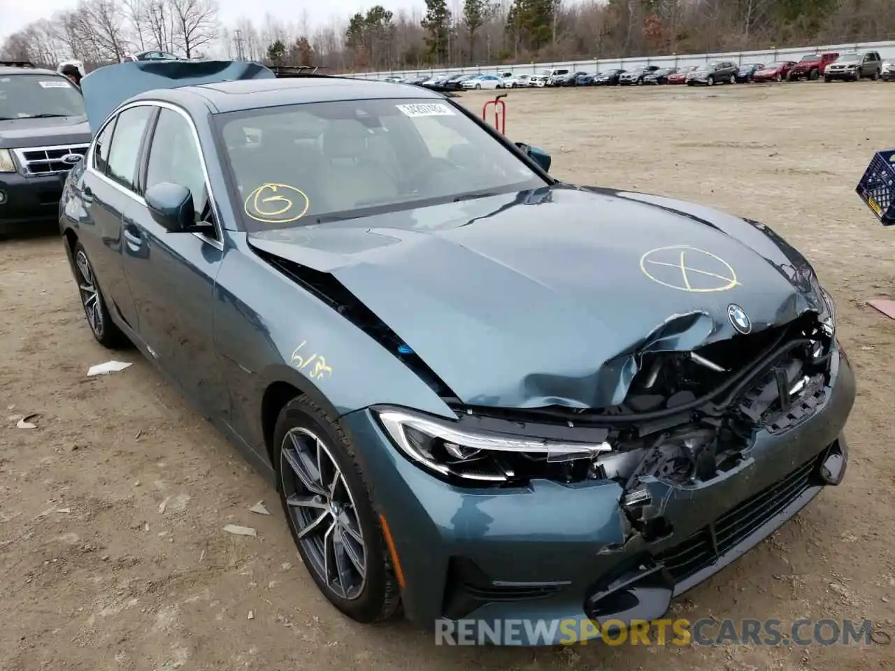 1 Photograph of a damaged car 3MW5R1J03M8B66943 BMW 3 SERIES 2021