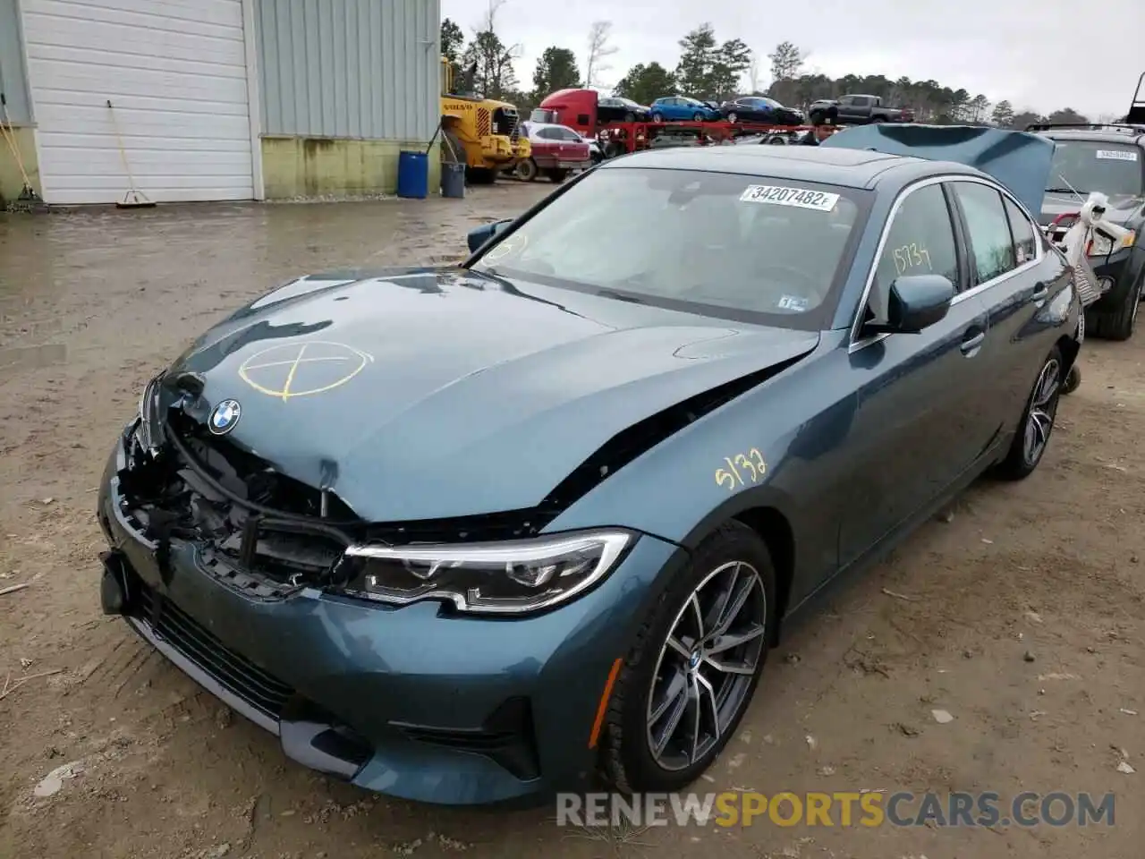 2 Photograph of a damaged car 3MW5R1J03M8B66943 BMW 3 SERIES 2021