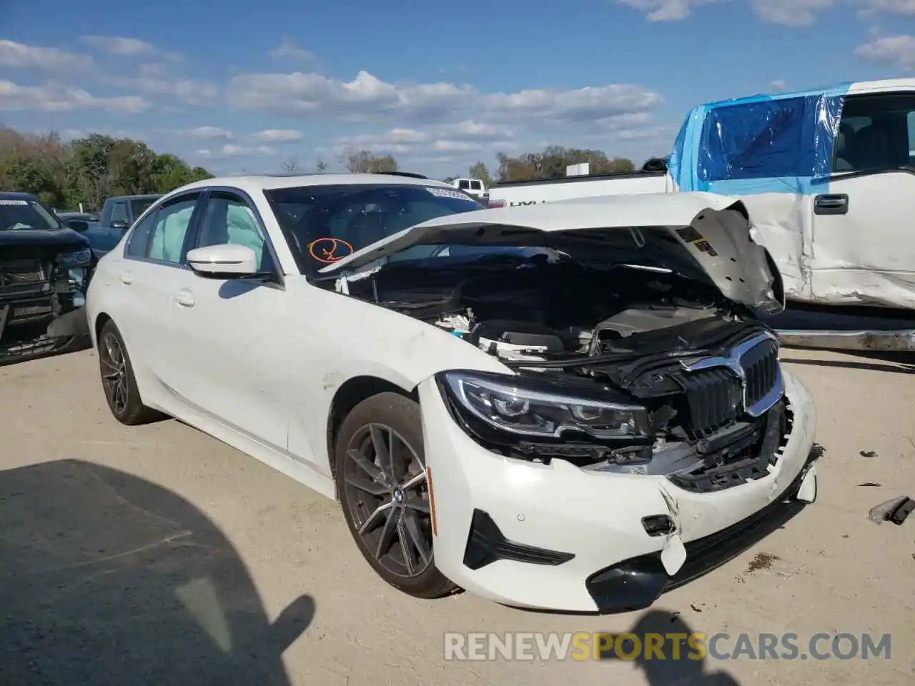 1 Photograph of a damaged car 3MW5R1J03M8B93267 BMW 3 SERIES 2021