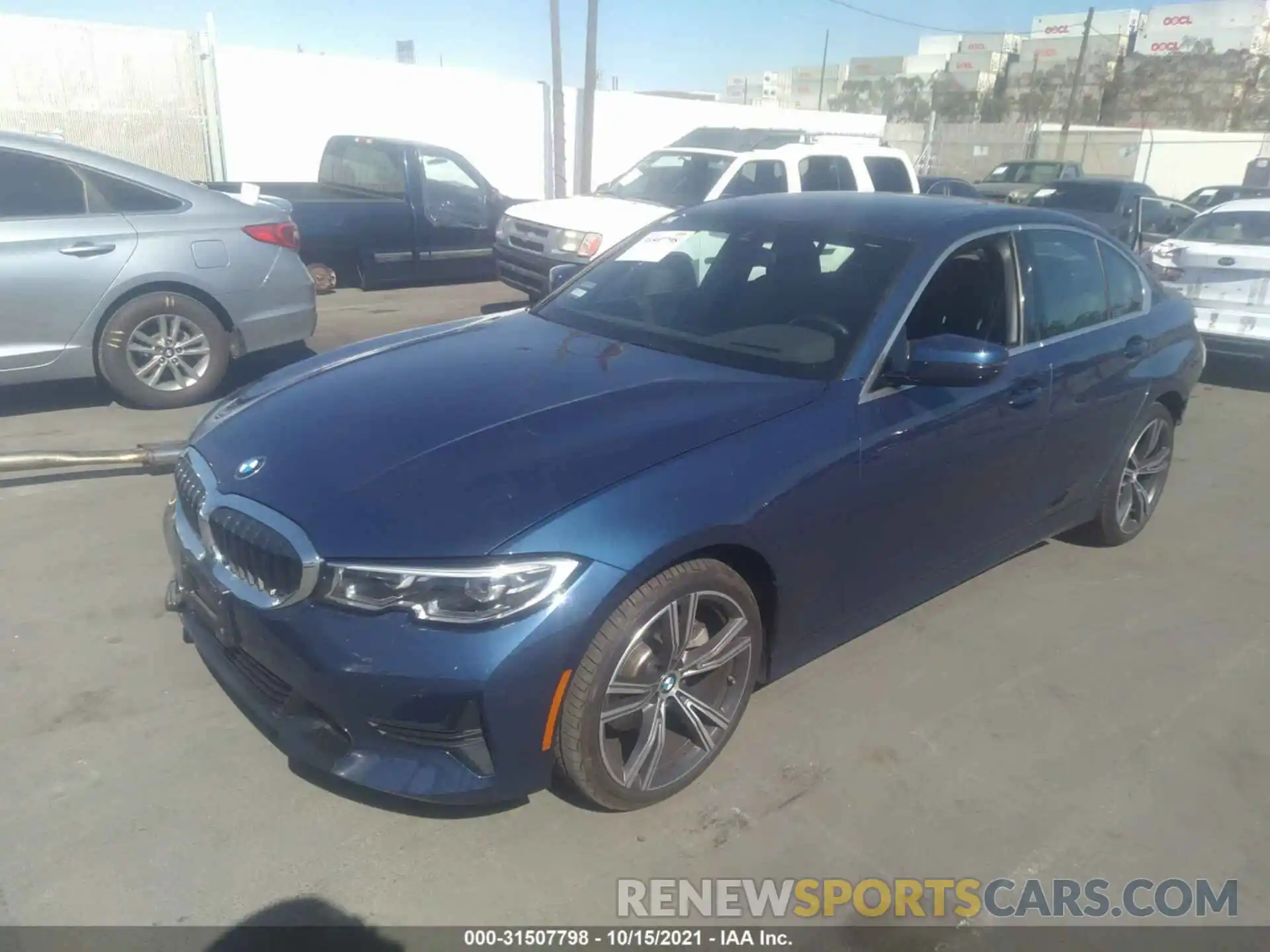 2 Photograph of a damaged car 3MW5R1J04M8B62156 BMW 3 SERIES 2021