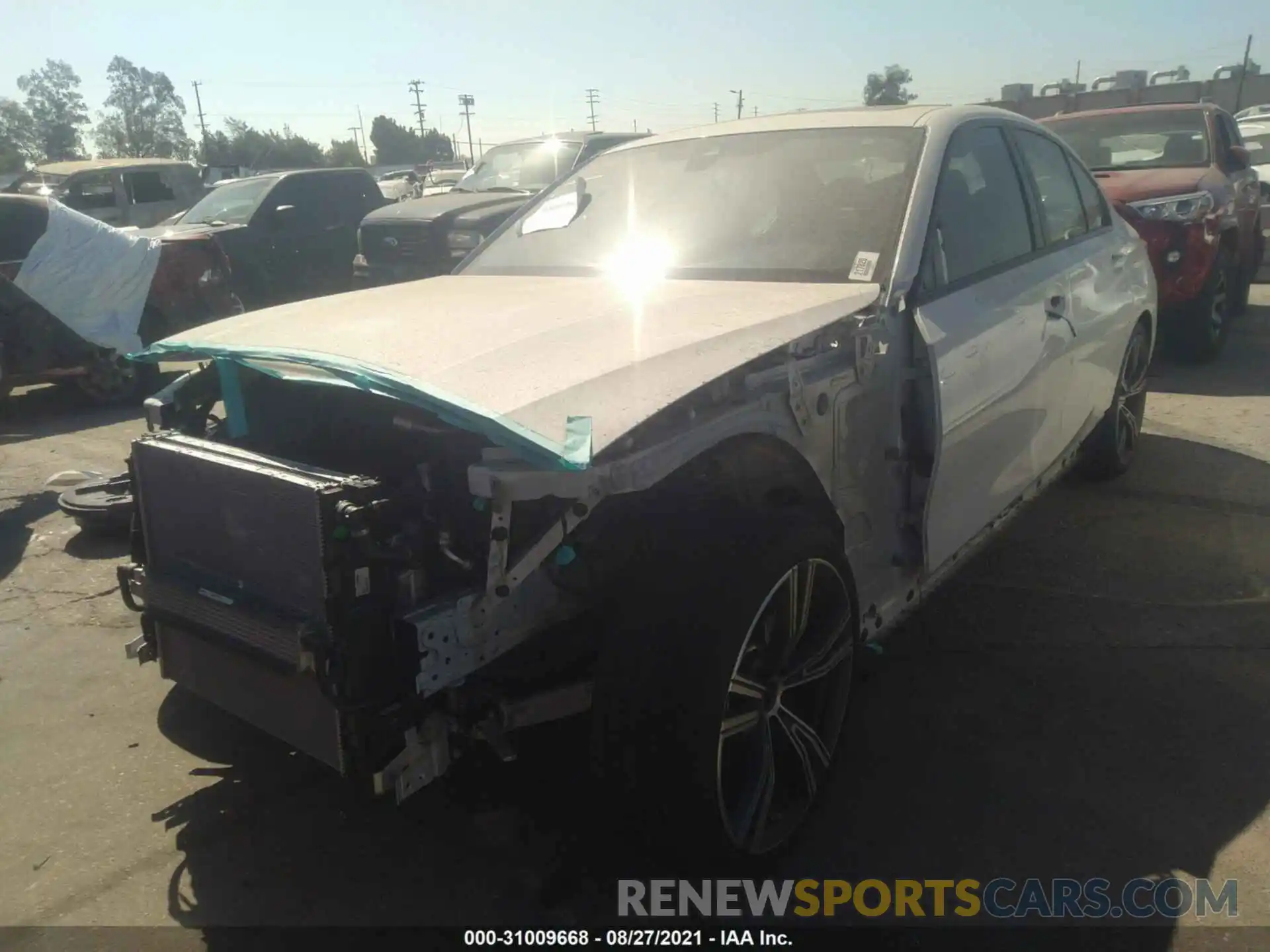 2 Photograph of a damaged car 3MW5R1J04M8B70760 BMW 3 SERIES 2021