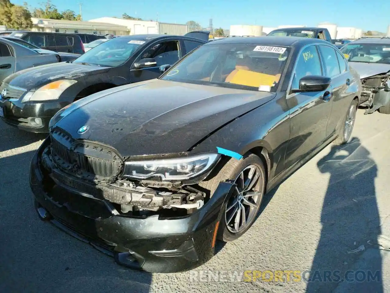 2 Photograph of a damaged car 3MW5R1J04M8B77756 BMW 3 SERIES 2021