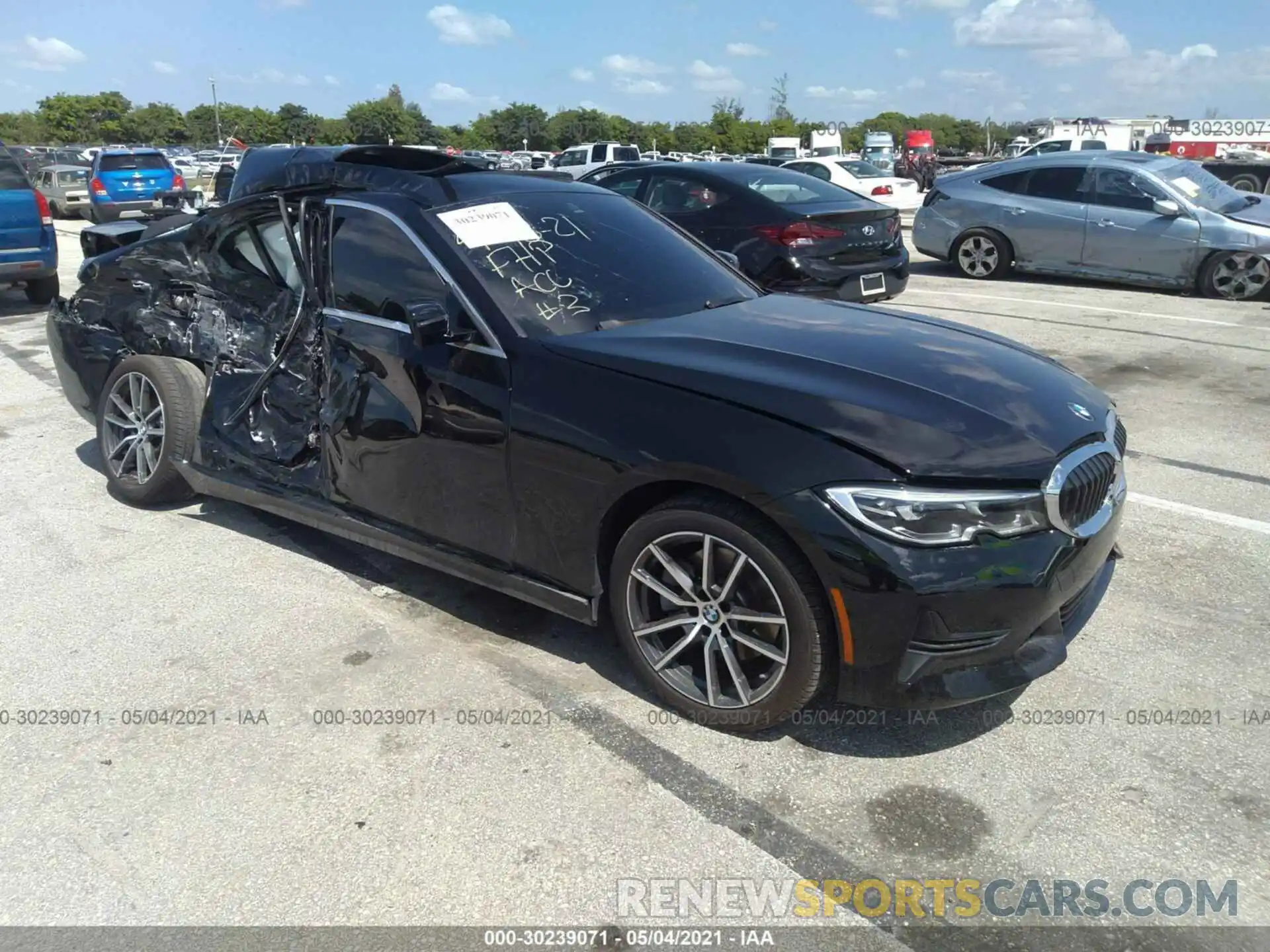 1 Photograph of a damaged car 3MW5R1J05M8B47276 BMW 3 SERIES 2021