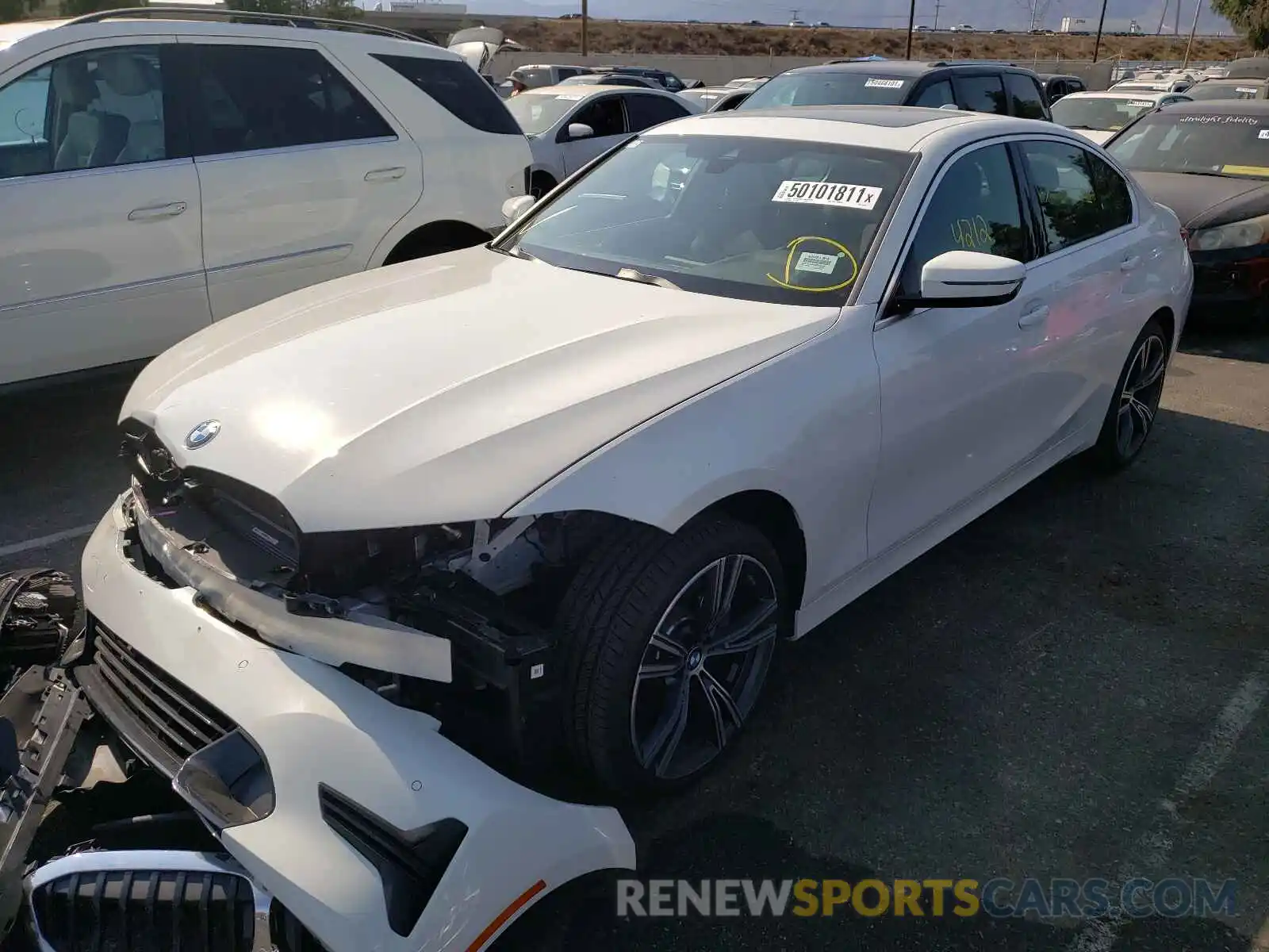 2 Photograph of a damaged car 3MW5R1J05M8B50646 BMW 3 SERIES 2021