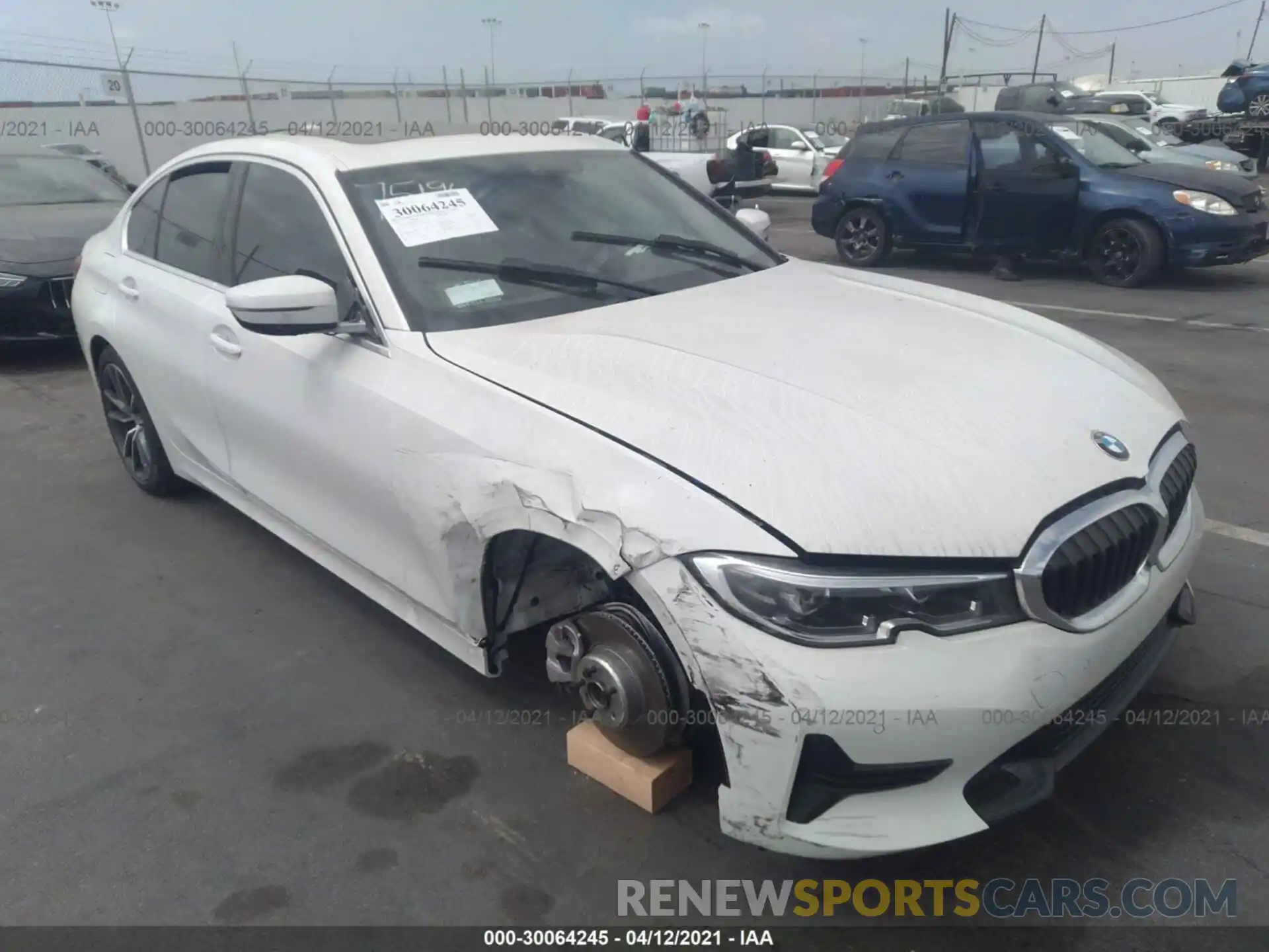 1 Photograph of a damaged car 3MW5R1J05M8B77216 BMW 3 SERIES 2021