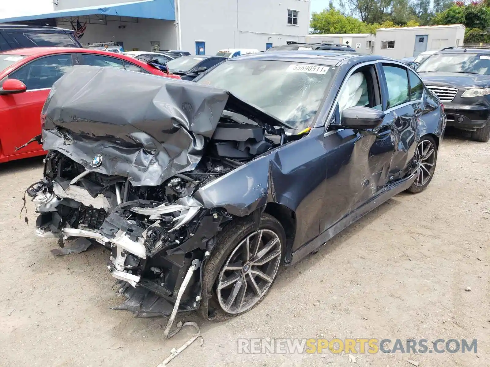 2 Photograph of a damaged car 3MW5R1J05M8B81363 BMW 3 SERIES 2021