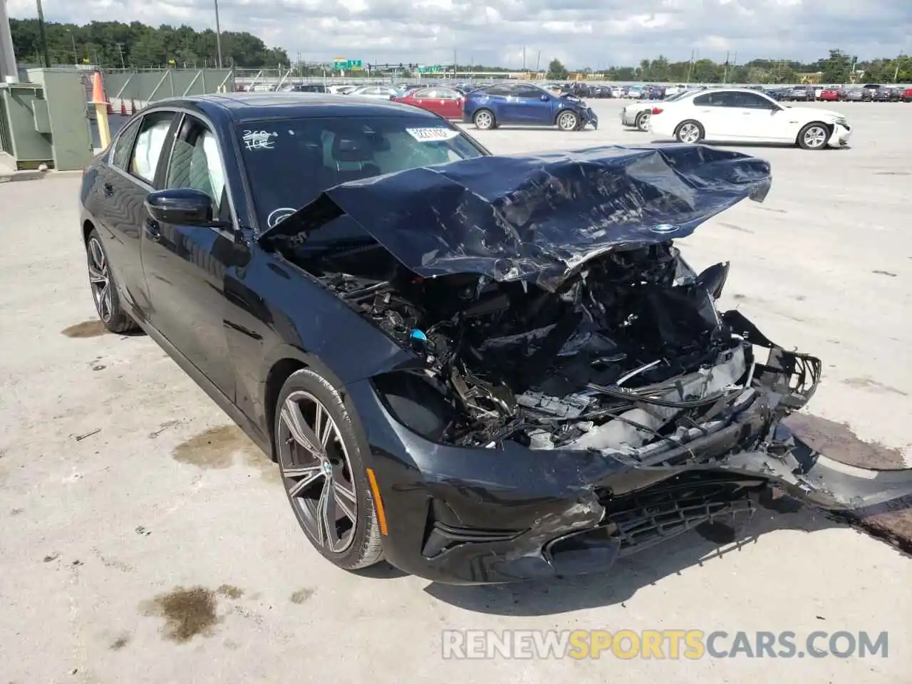 1 Photograph of a damaged car 3MW5R1J05M8C00834 BMW 3 SERIES 2021