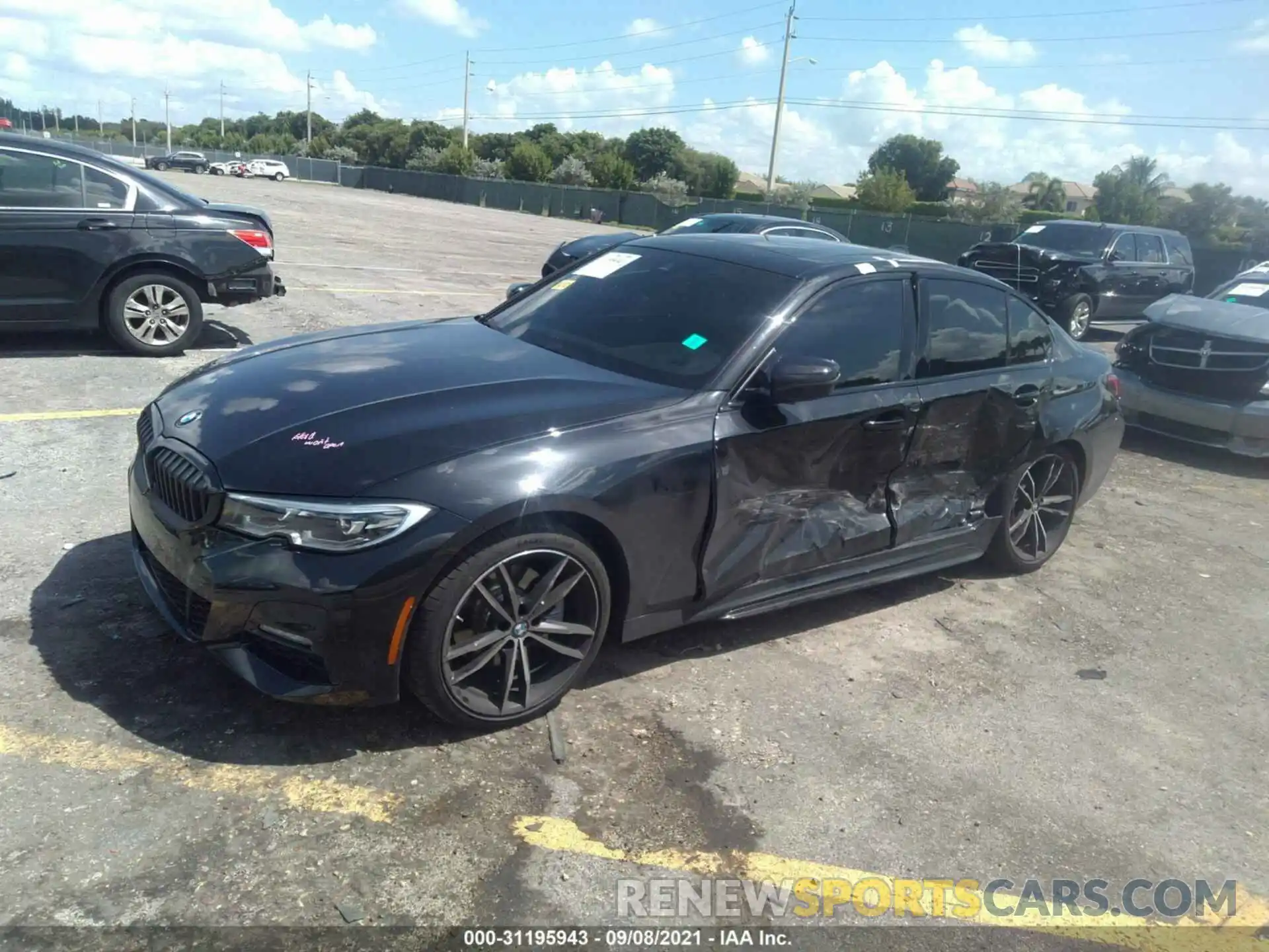 2 Photograph of a damaged car 3MW5R1J05M8C12689 BMW 3 SERIES 2021