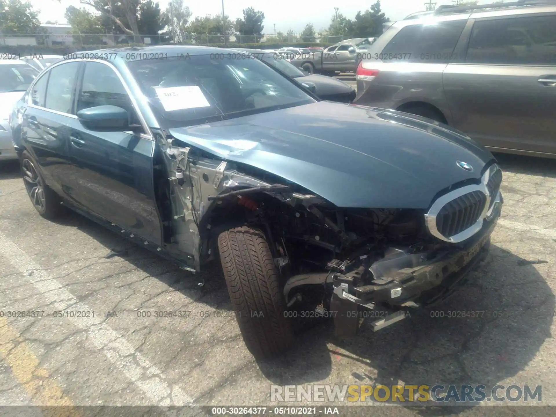 1 Photograph of a damaged car 3MW5R1J06M8B78584 BMW 3 SERIES 2021