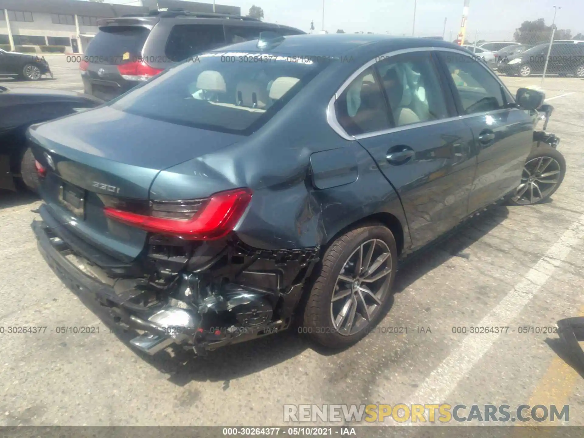 4 Фотография поврежденного автомобиля 3MW5R1J06M8B78584 BMW 3 SERIES 2021
