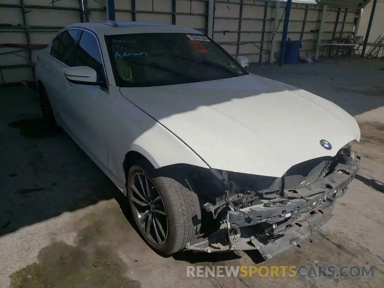 1 Photograph of a damaged car 3MW5R1J07M8B66699 BMW 3 SERIES 2021