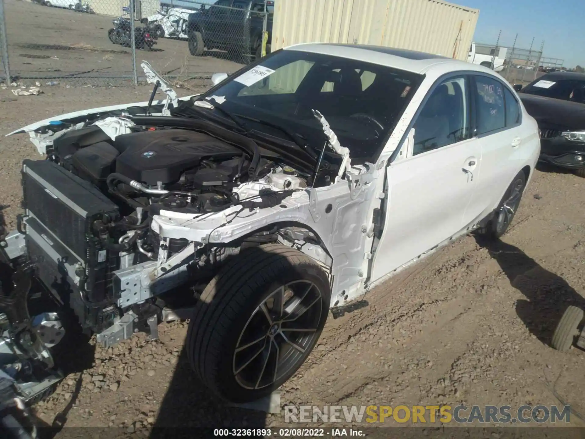 1 Photograph of a damaged car 3MW5R1J07M8B68601 BMW 3 SERIES 2021