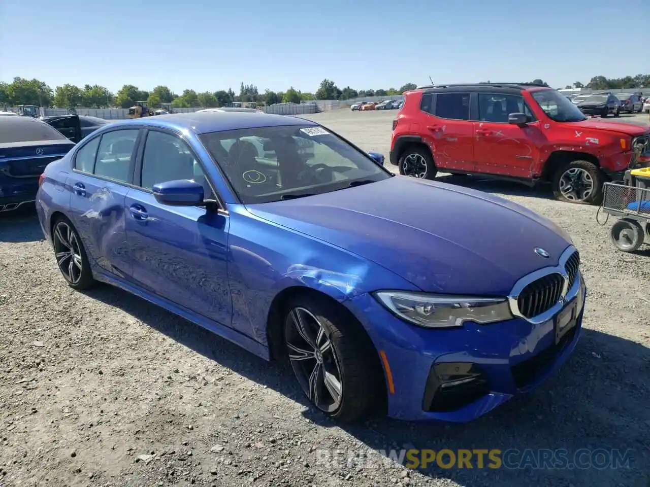 1 Photograph of a damaged car 3MW5R1J07M8B73412 BMW 3 SERIES 2021