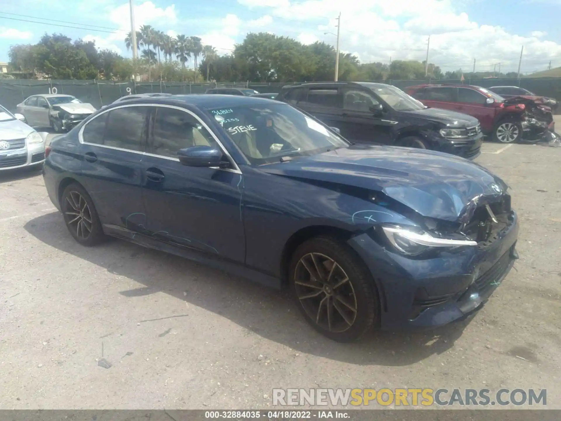 1 Photograph of a damaged car 3MW5R1J07M8C10555 BMW 3 SERIES 2021