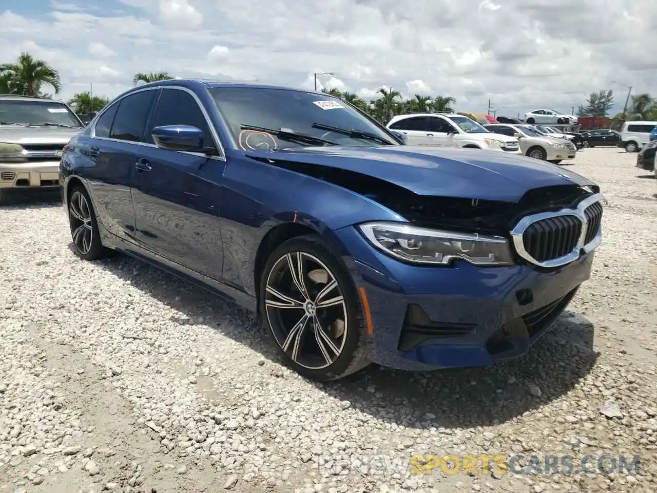 1 Photograph of a damaged car 3MW5R1J07M8C18512 BMW 3 SERIES 2021