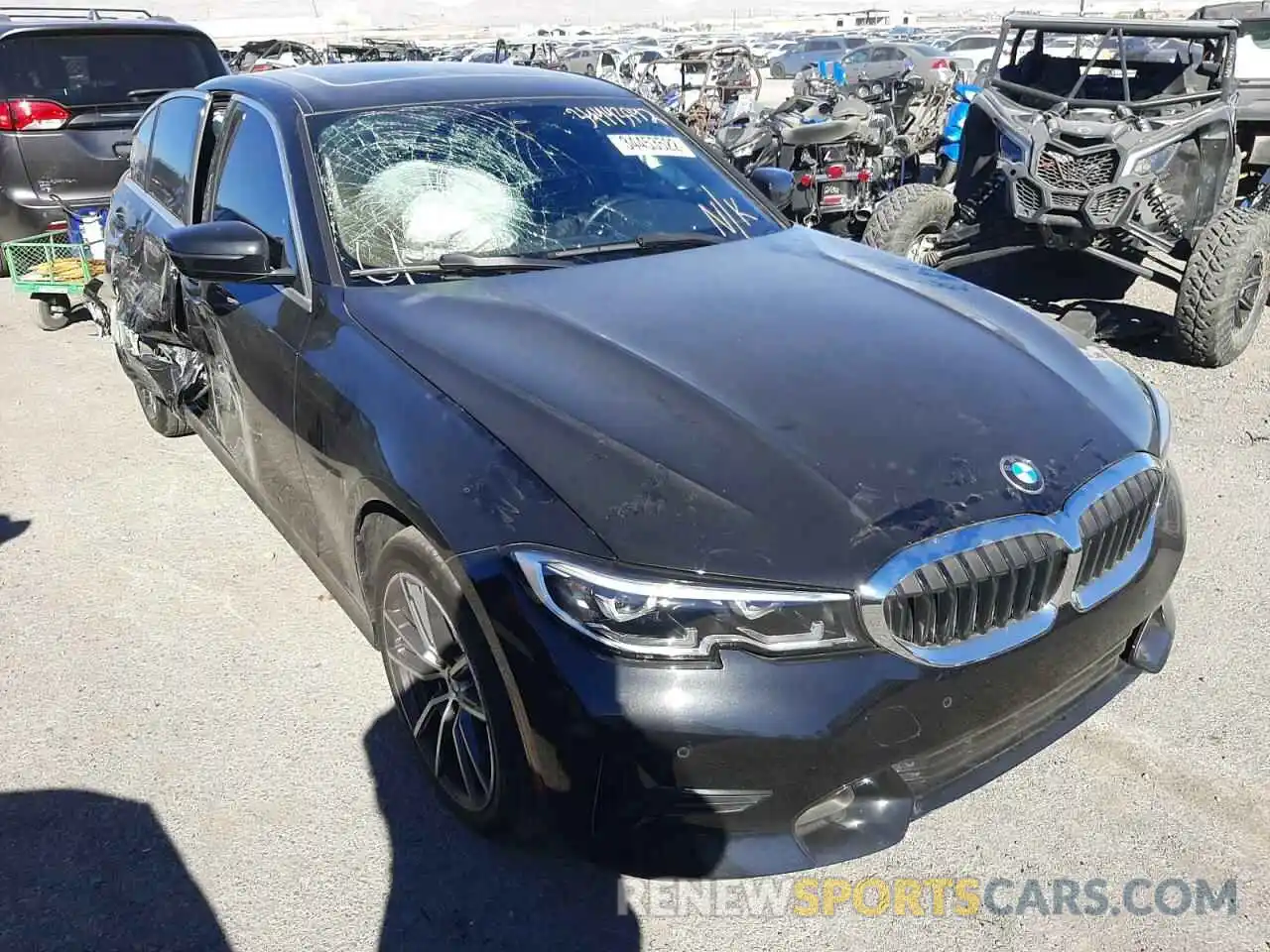 1 Photograph of a damaged car 3MW5R1J08M8B90736 BMW 3 SERIES 2021