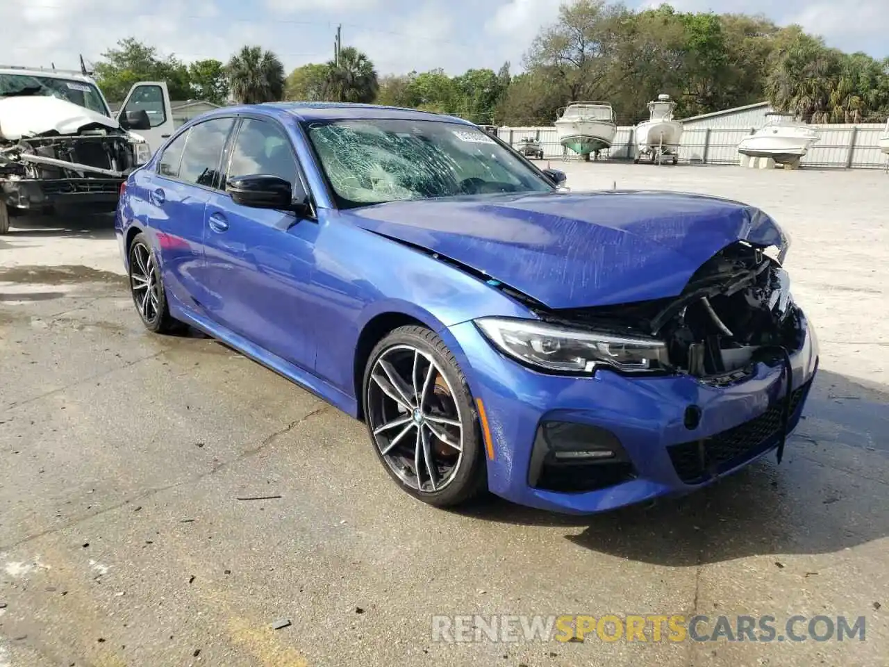 1 Photograph of a damaged car 3MW5R1J08M8B92132 BMW 3 SERIES 2021