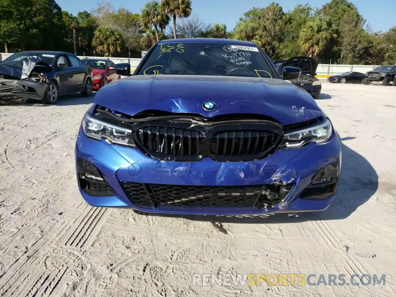 9 Photograph of a damaged car 3MW5R1J08M8B98285 BMW 3 SERIES 2021