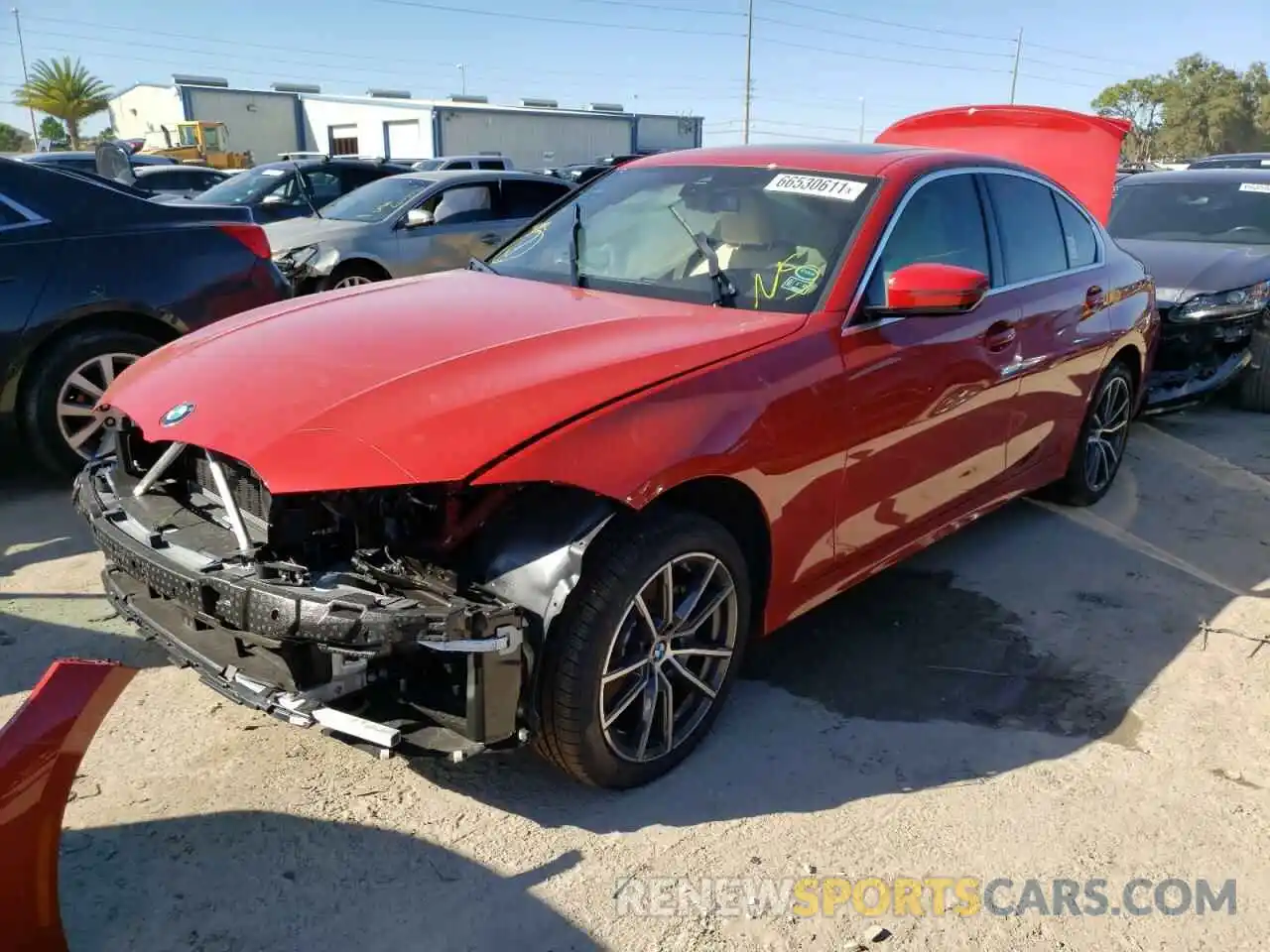 2 Photograph of a damaged car 3MW5R1J08M8C10922 BMW 3 SERIES 2021