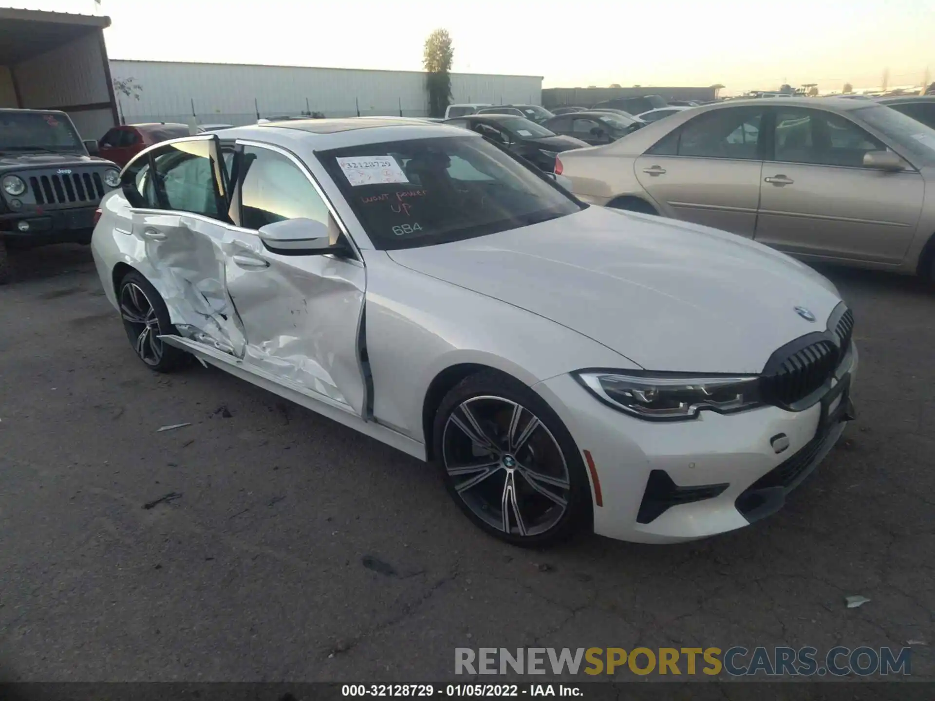 1 Photograph of a damaged car 3MW5R1J08M8C13738 BMW 3 SERIES 2021