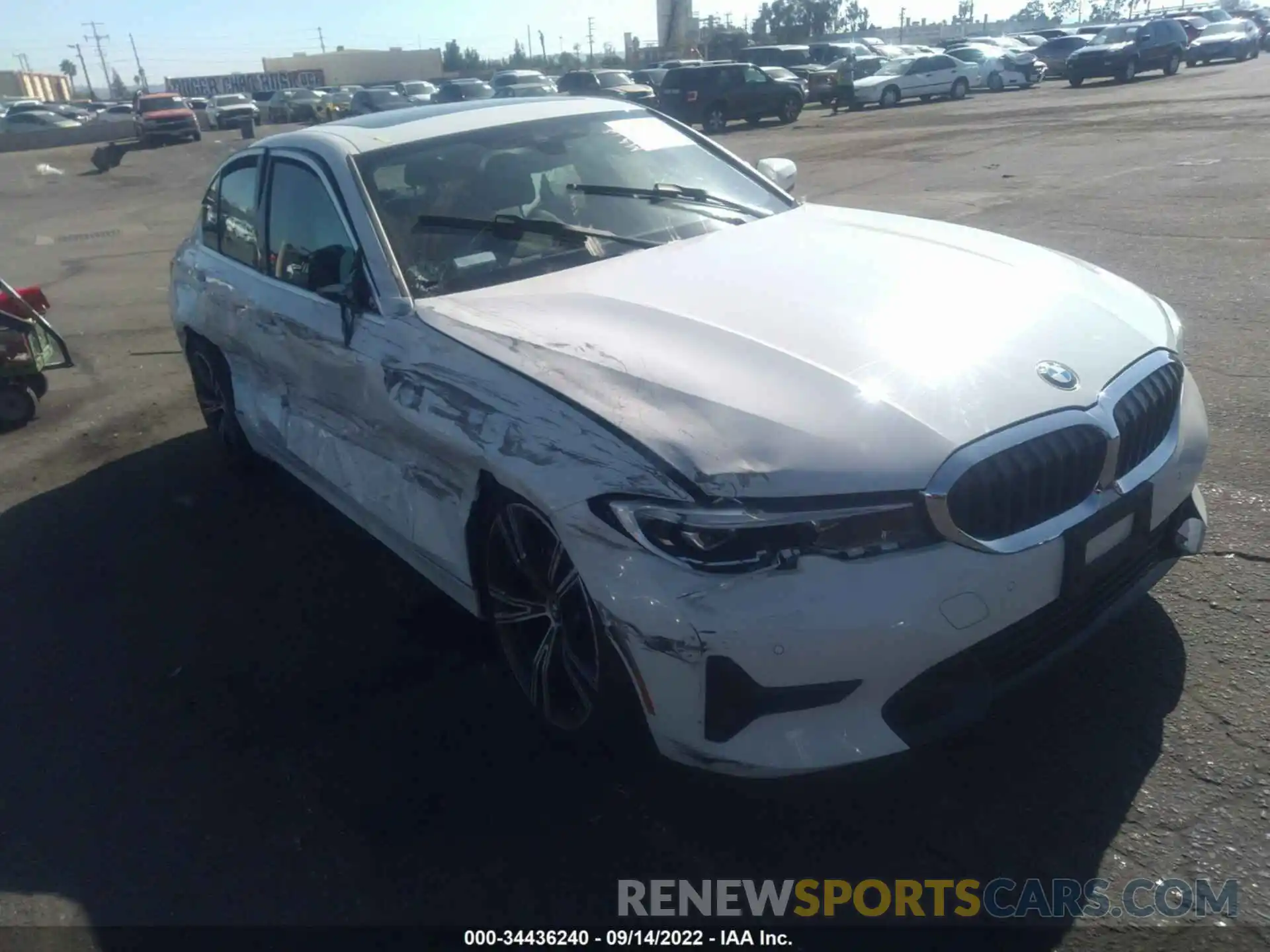 1 Photograph of a damaged car 3MW5R1J09M8B52657 BMW 3 SERIES 2021