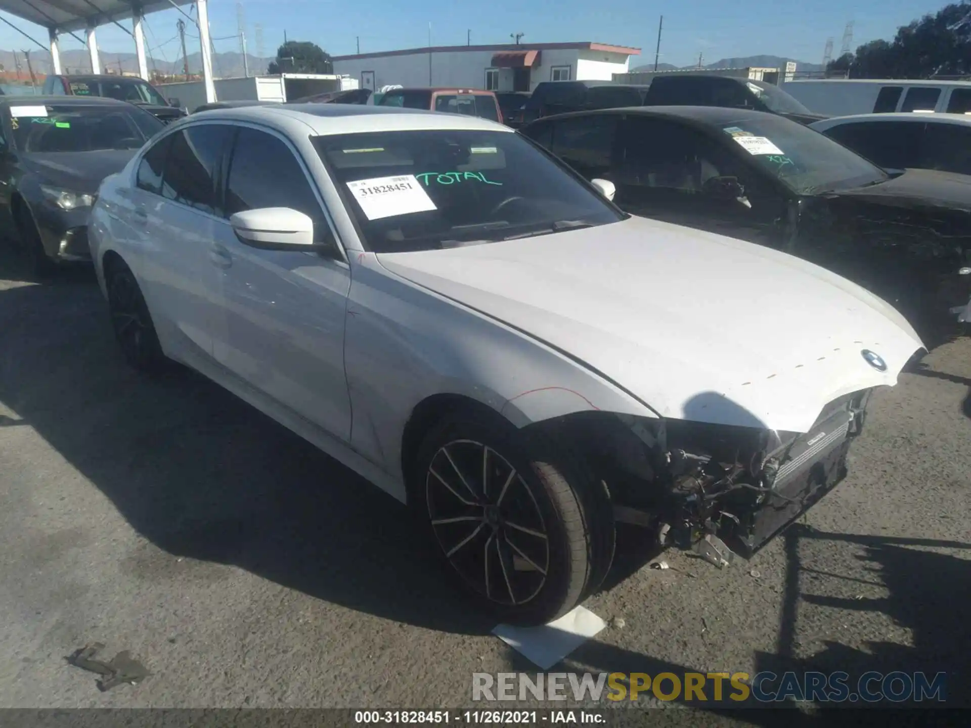 1 Photograph of a damaged car 3MW5R1J09M8B64209 BMW 3 SERIES 2021