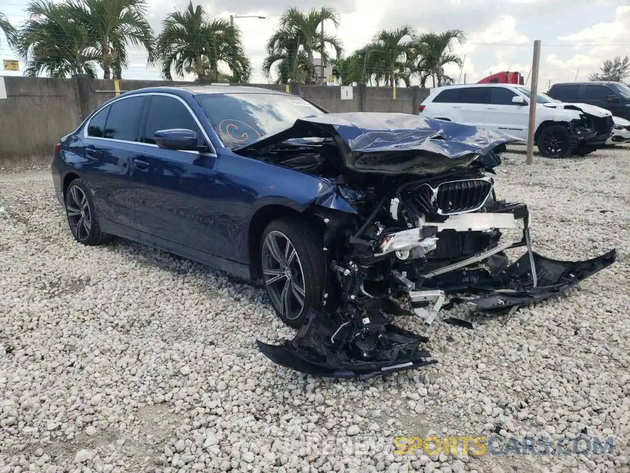 1 Photograph of a damaged car 3MW5R1J09M8B81415 BMW 3 SERIES 2021