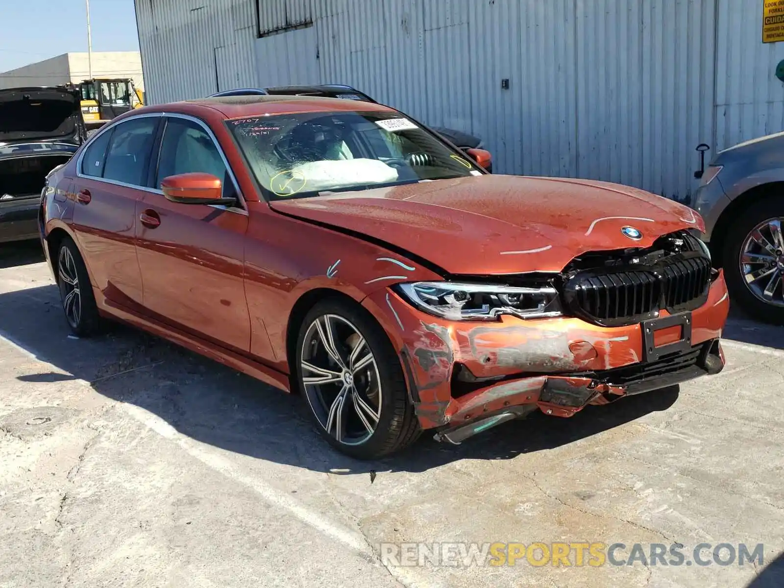 1 Photograph of a damaged car 3MW5R1J0XM8B56281 BMW 3 SERIES 2021