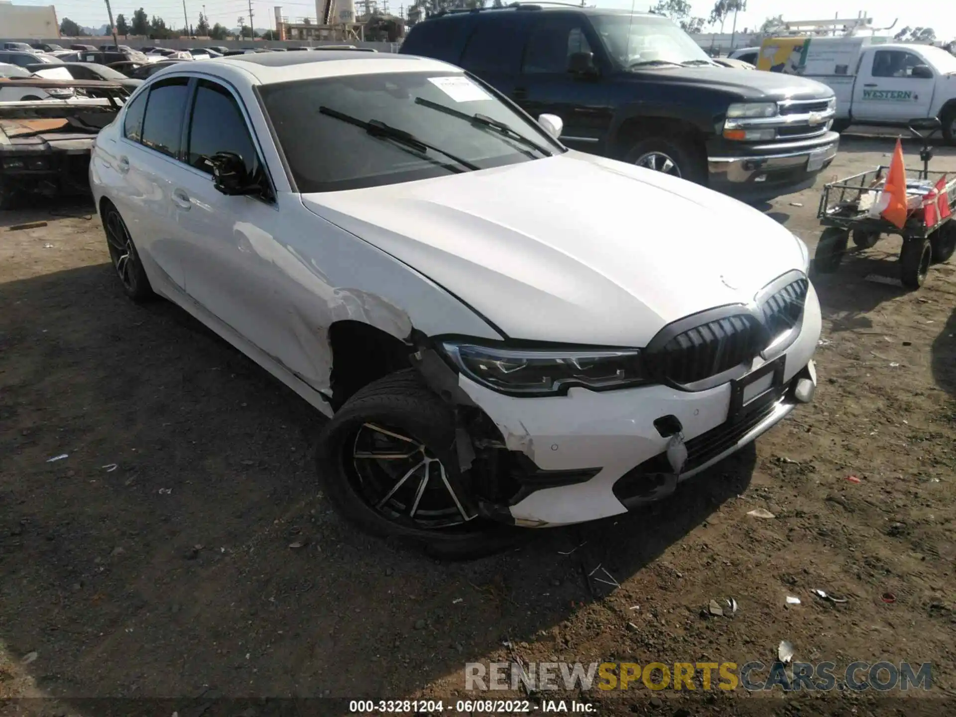 1 Photograph of a damaged car 3MW5R1J0XM8B78796 BMW 3 SERIES 2021