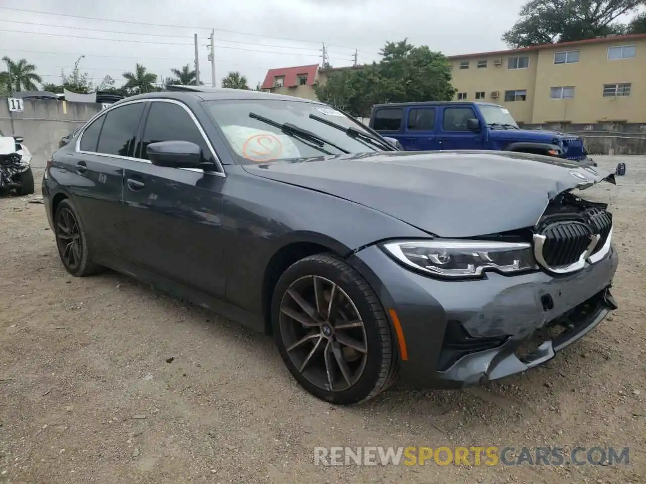 1 Photograph of a damaged car 3MW5R1J0XM8B94996 BMW 3 SERIES 2021