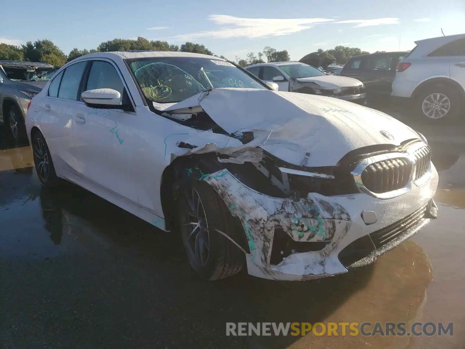 1 Photograph of a damaged car 3MW5R1J0XM8C17841 BMW 3 SERIES 2021