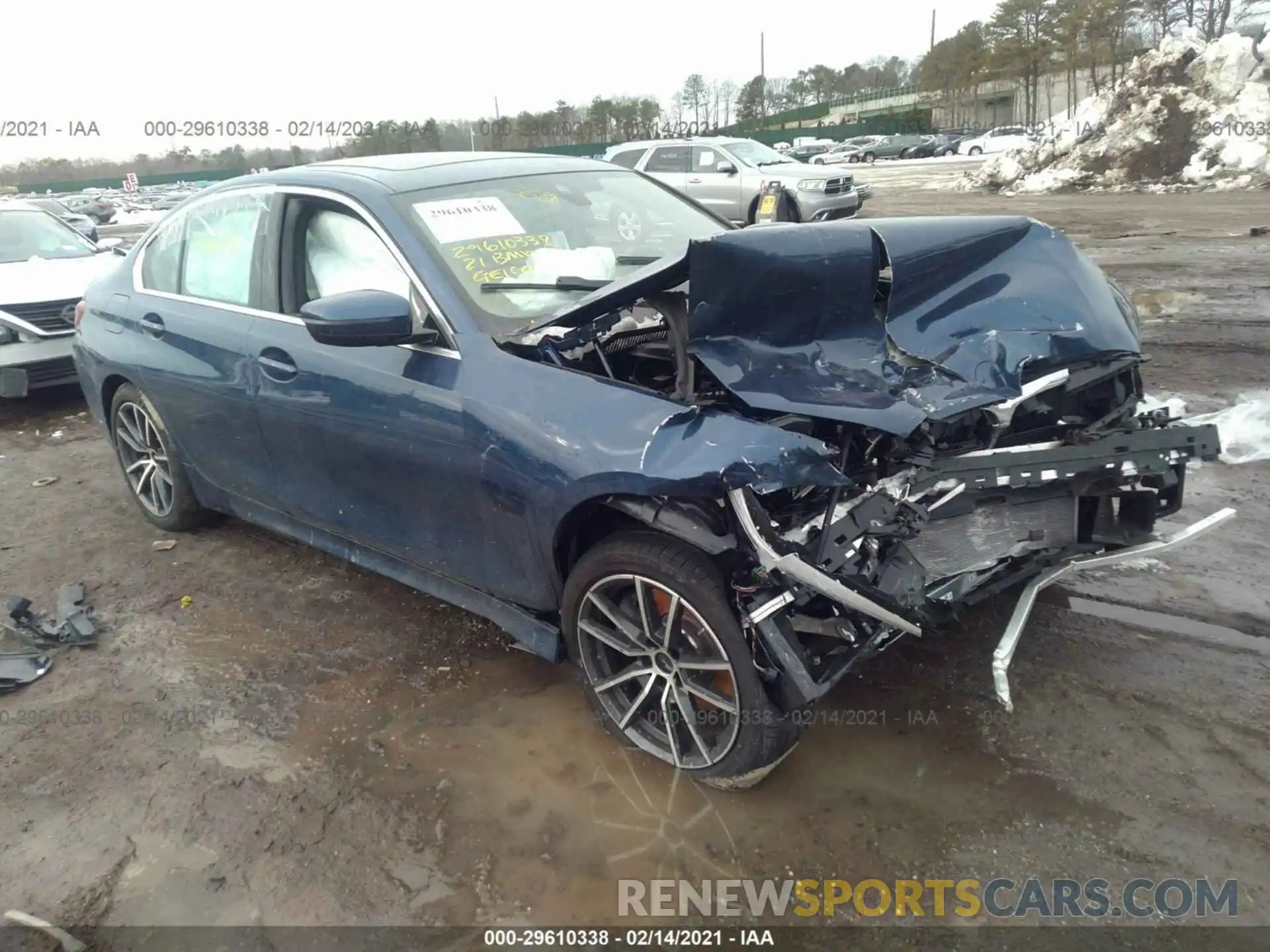 1 Photograph of a damaged car 3MW5R7J00M8B58575 BMW 3 SERIES 2021