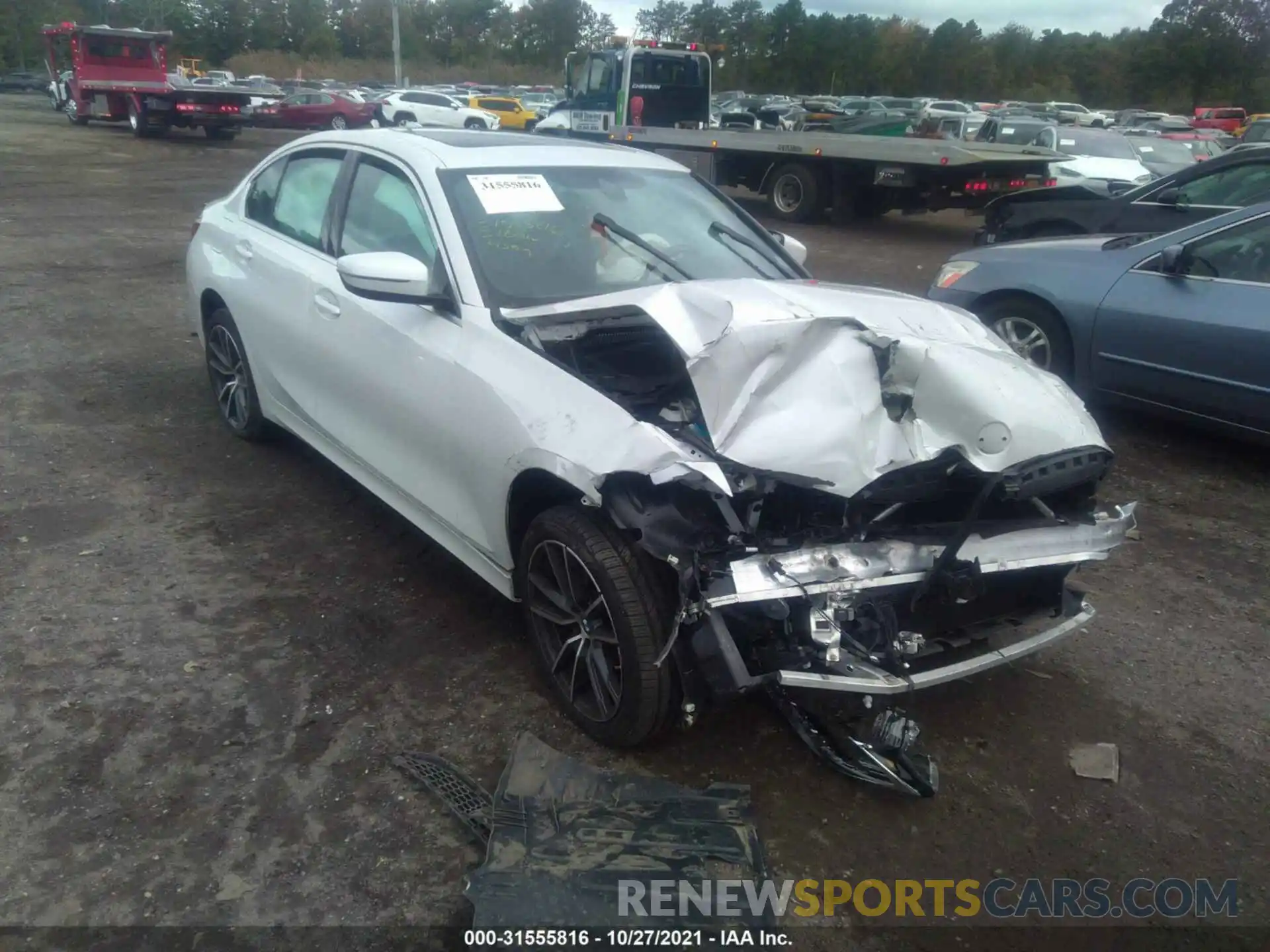 1 Photograph of a damaged car 3MW5R7J00M8B73500 BMW 3 SERIES 2021