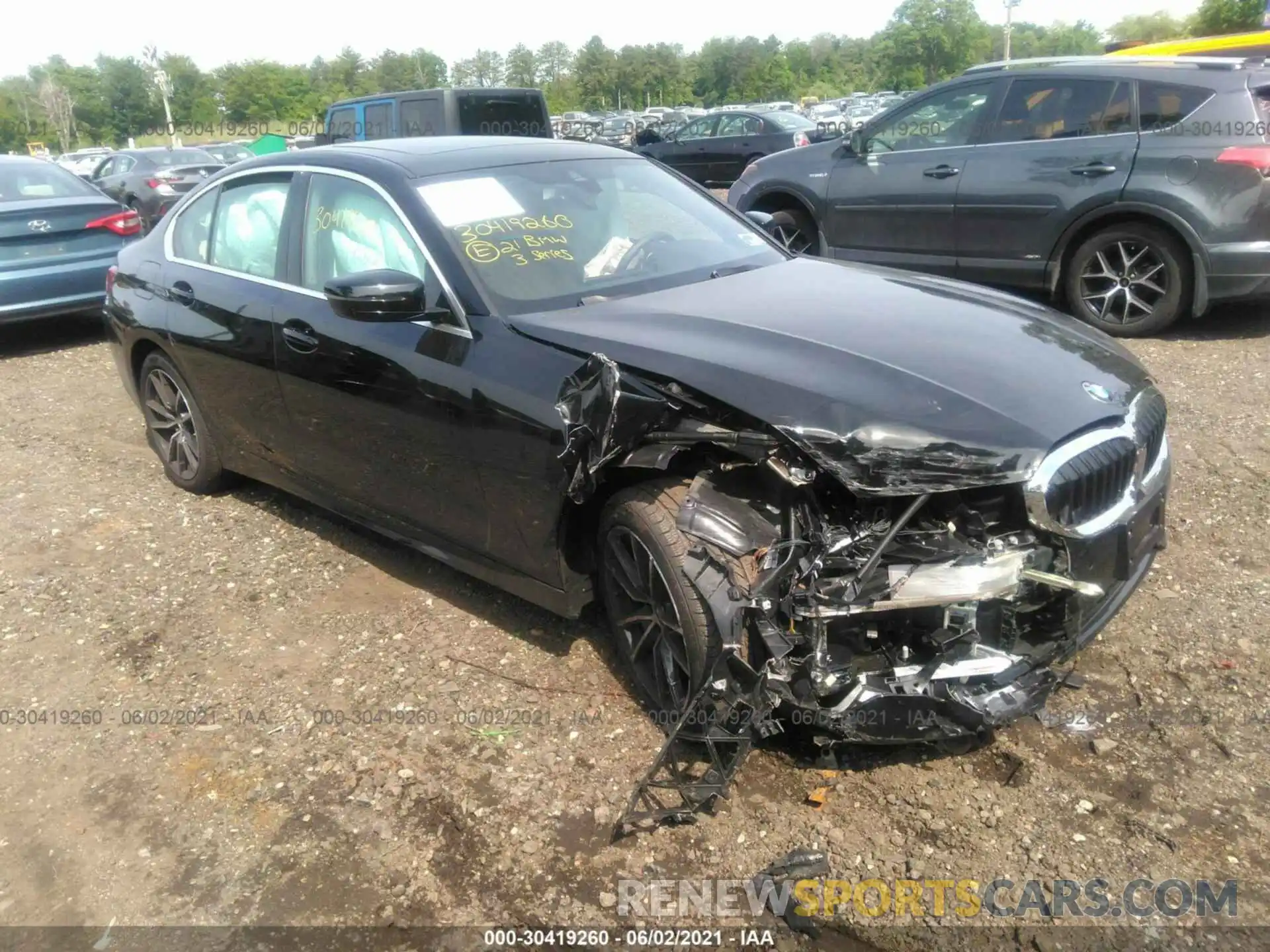 1 Photograph of a damaged car 3MW5R7J00M8B85923 BMW 3 SERIES 2021