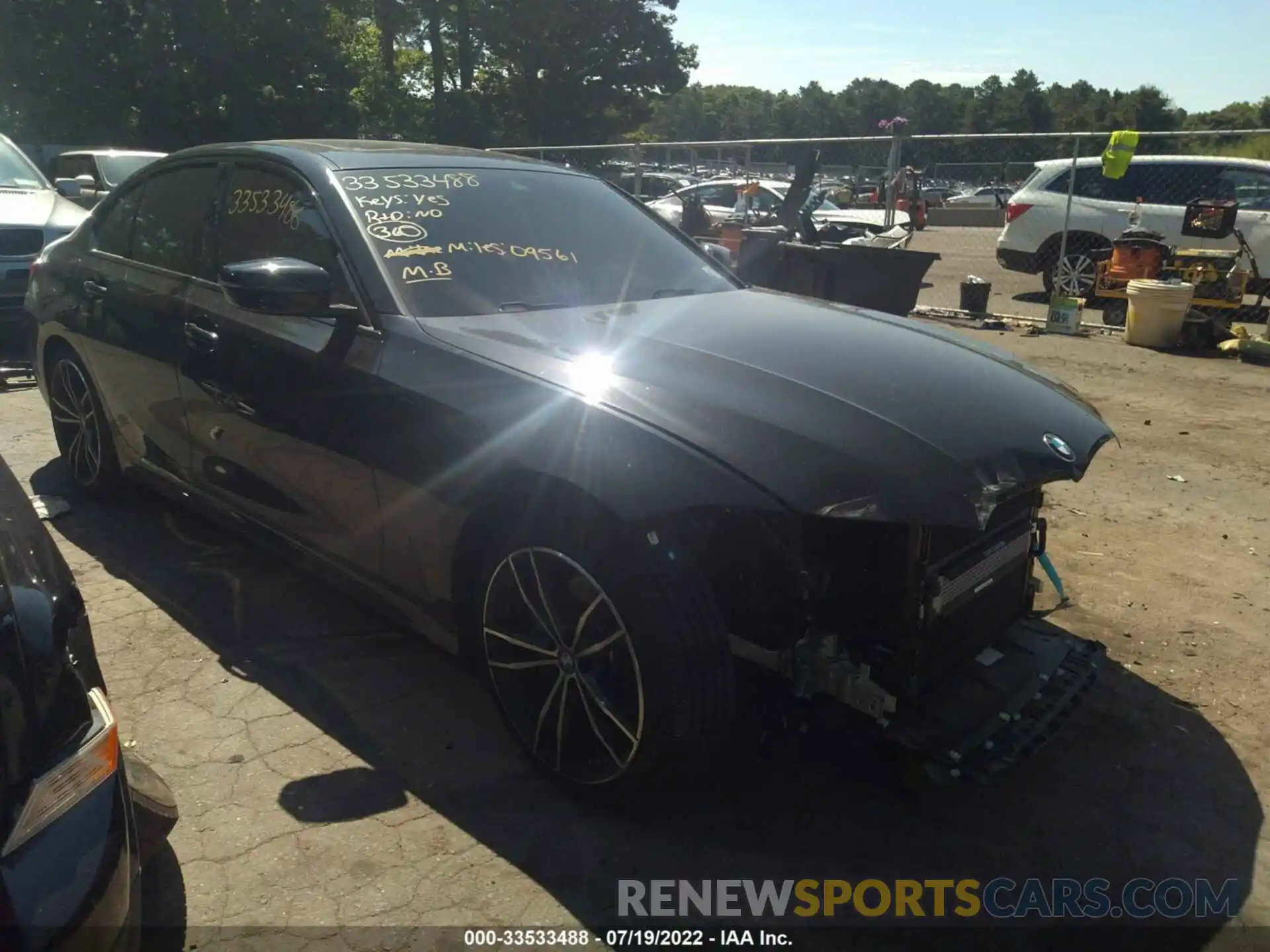 1 Photograph of a damaged car 3MW5R7J00M8C00372 BMW 3 SERIES 2021