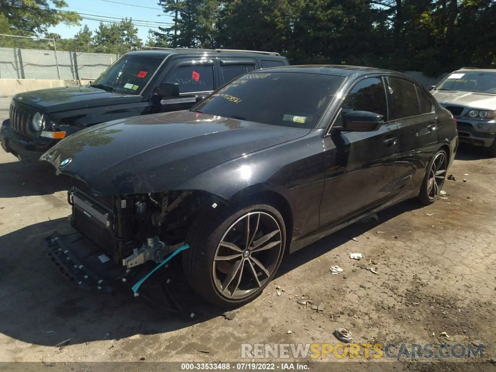 2 Photograph of a damaged car 3MW5R7J00M8C00372 BMW 3 SERIES 2021