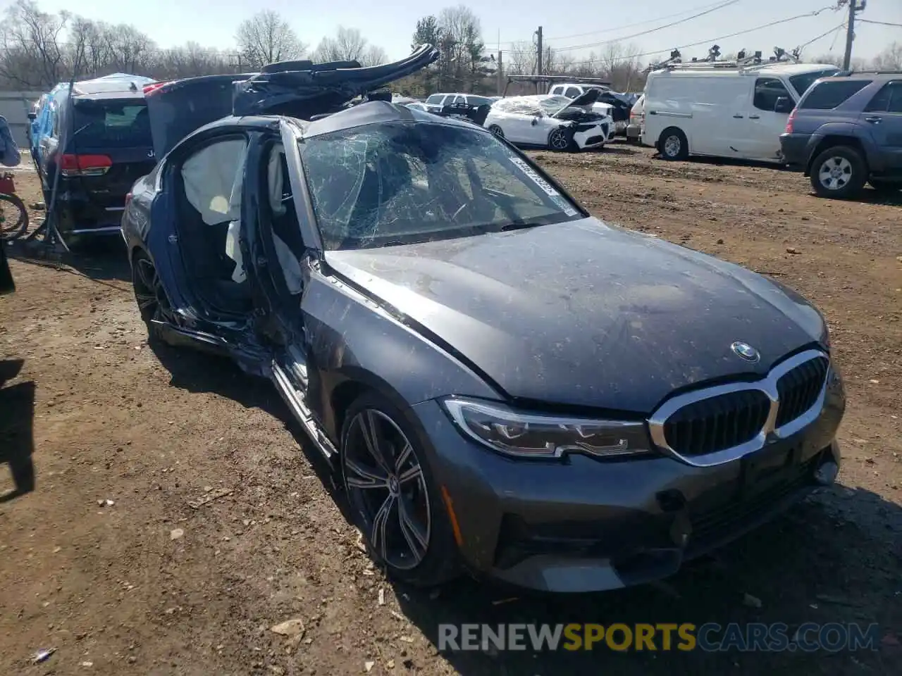 1 Photograph of a damaged car 3MW5R7J00M8C04213 BMW 3 SERIES 2021