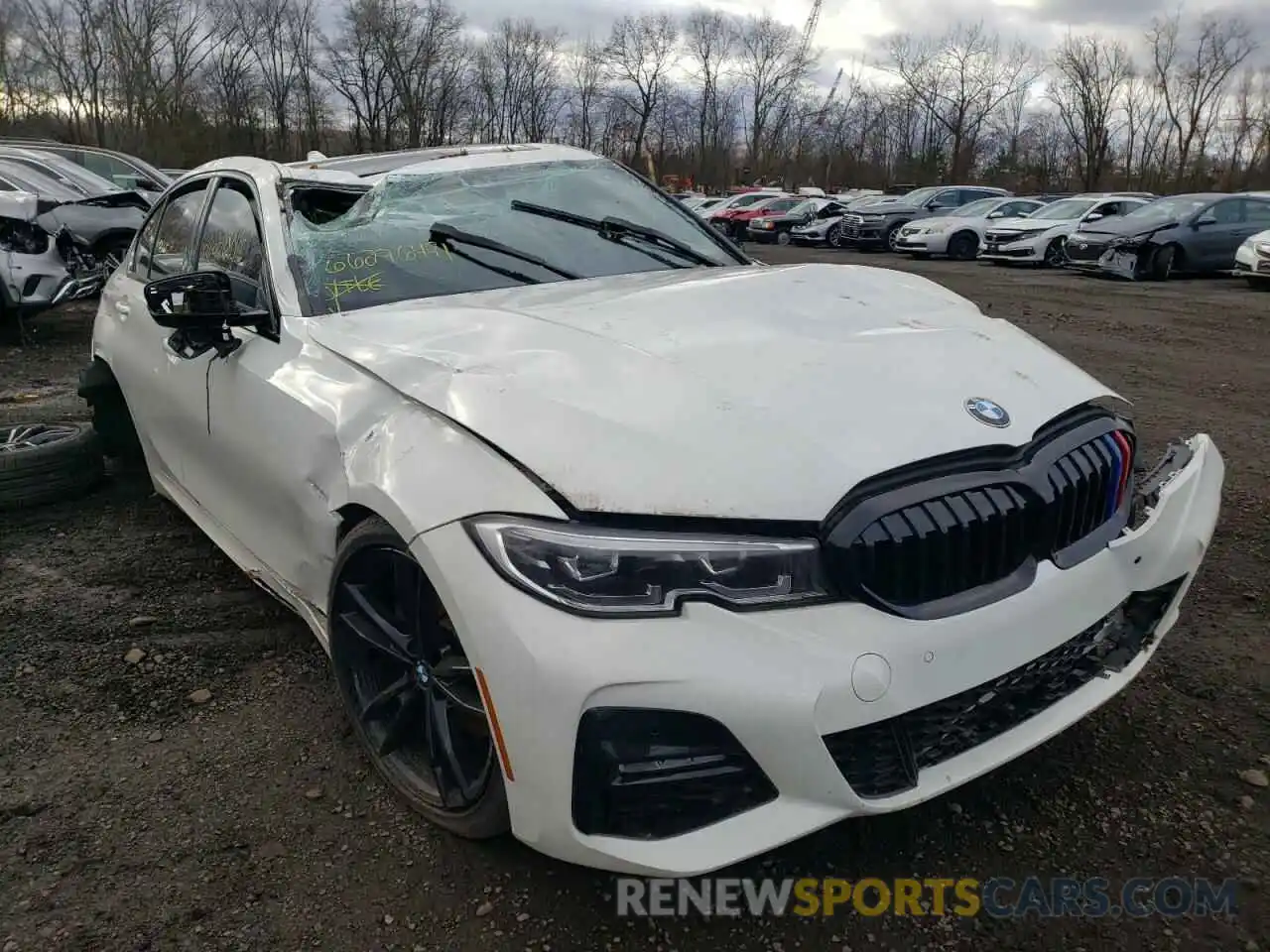 1 Photograph of a damaged car 3MW5R7J01M8B56138 BMW 3 SERIES 2021