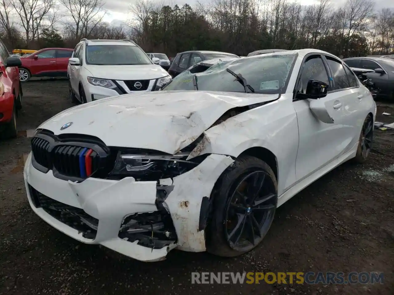 2 Photograph of a damaged car 3MW5R7J01M8B56138 BMW 3 SERIES 2021