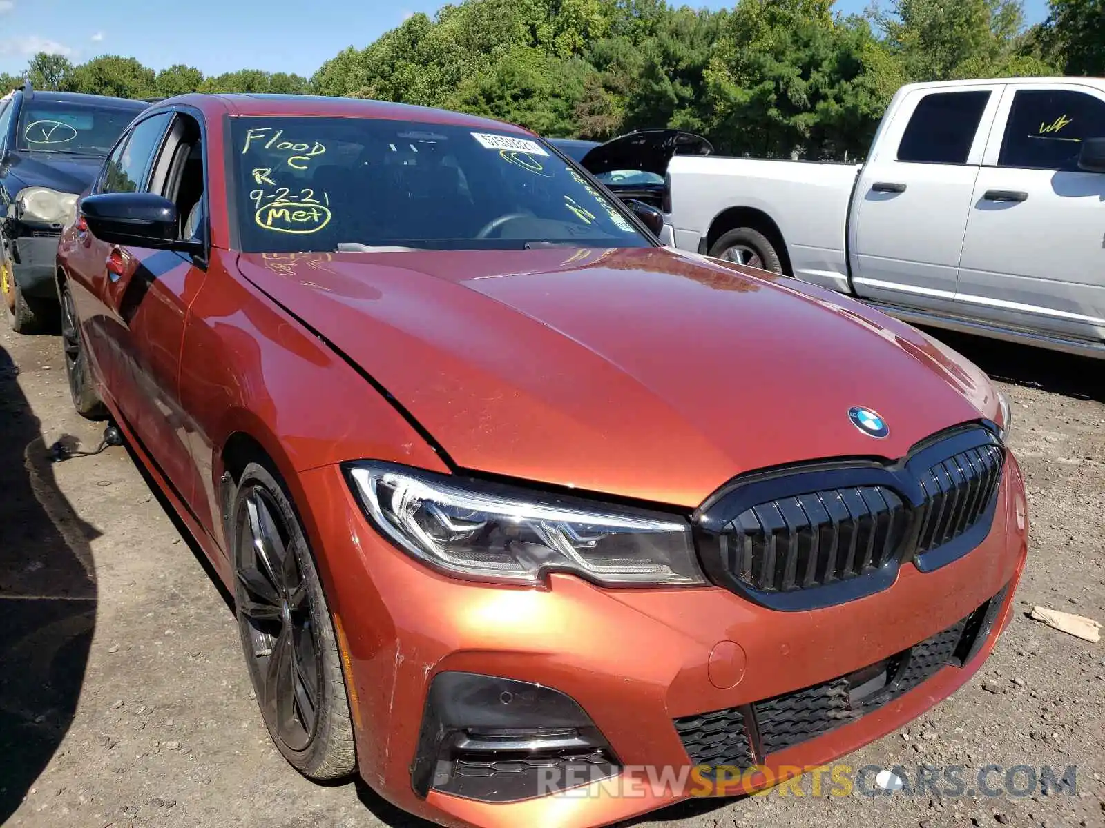 1 Photograph of a damaged car 3MW5R7J01M8B62392 BMW 3 SERIES 2021