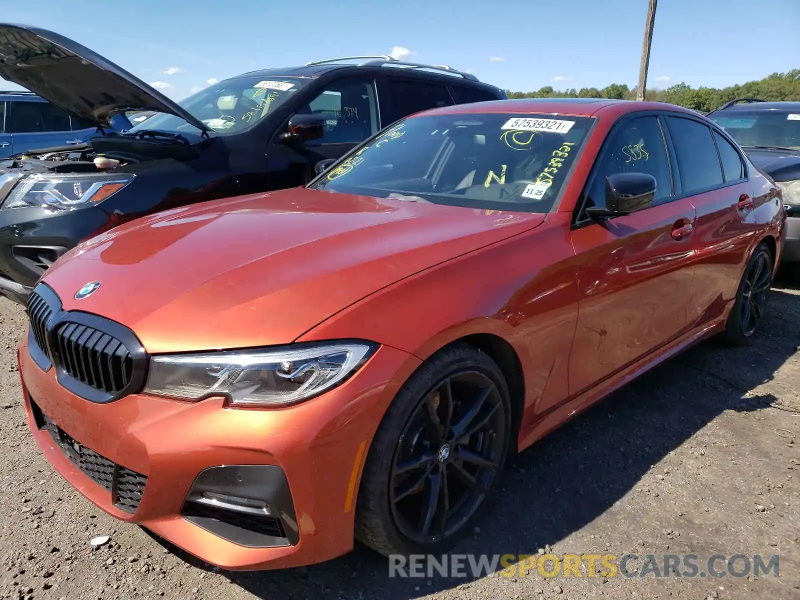 2 Photograph of a damaged car 3MW5R7J01M8B62392 BMW 3 SERIES 2021