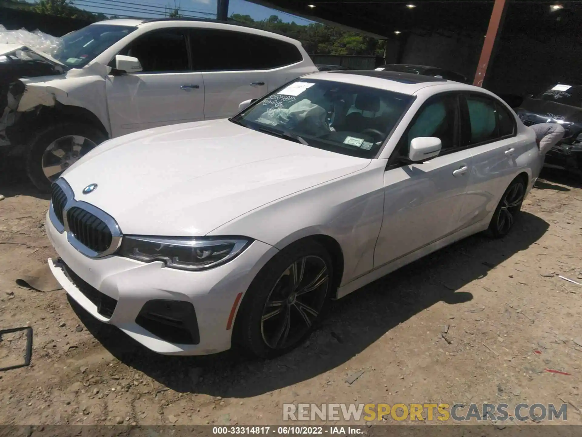 2 Photograph of a damaged car 3MW5R7J01M8B67849 BMW 3 SERIES 2021