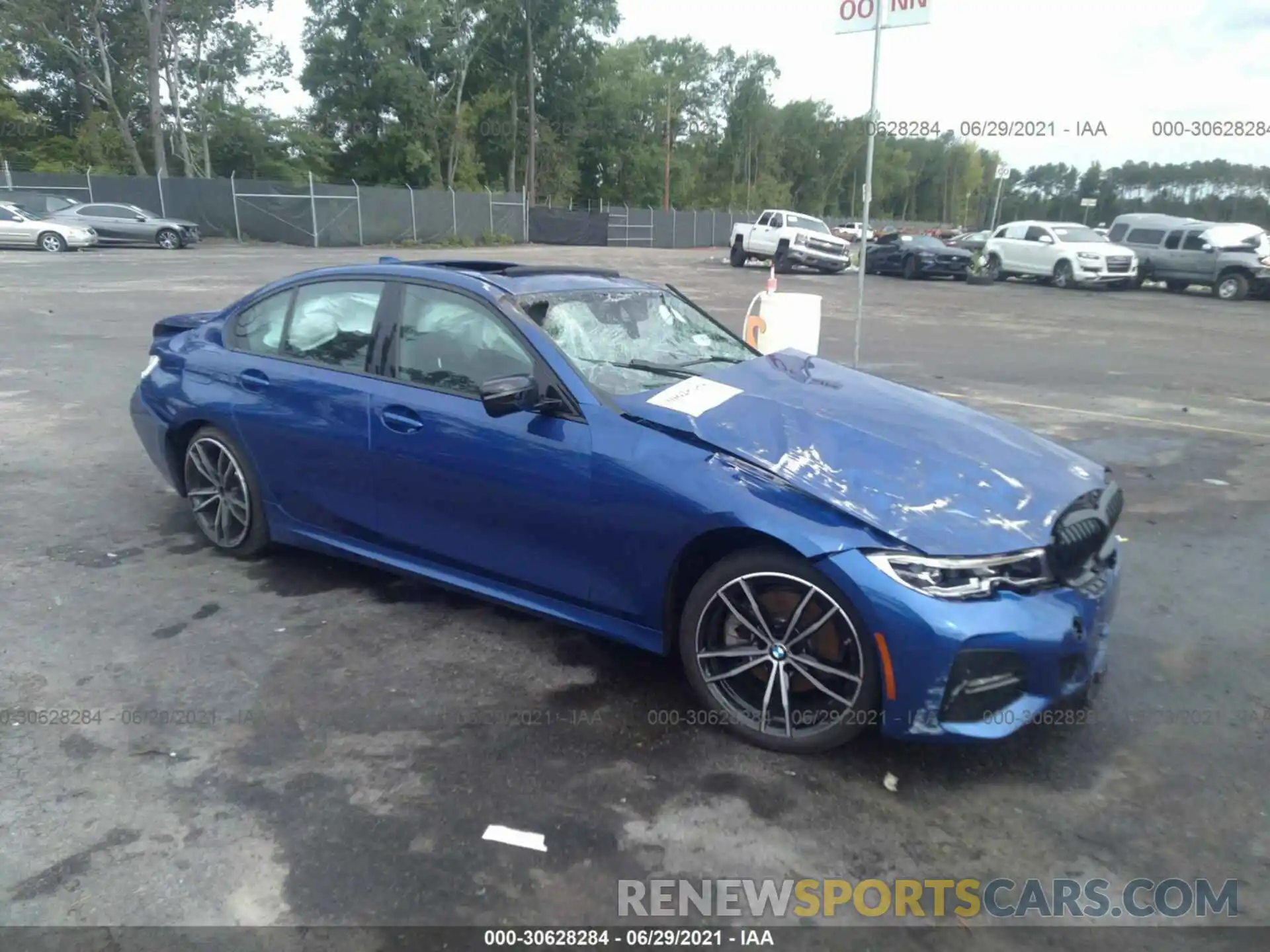 1 Photograph of a damaged car 3MW5R7J01M8B69181 BMW 3 SERIES 2021